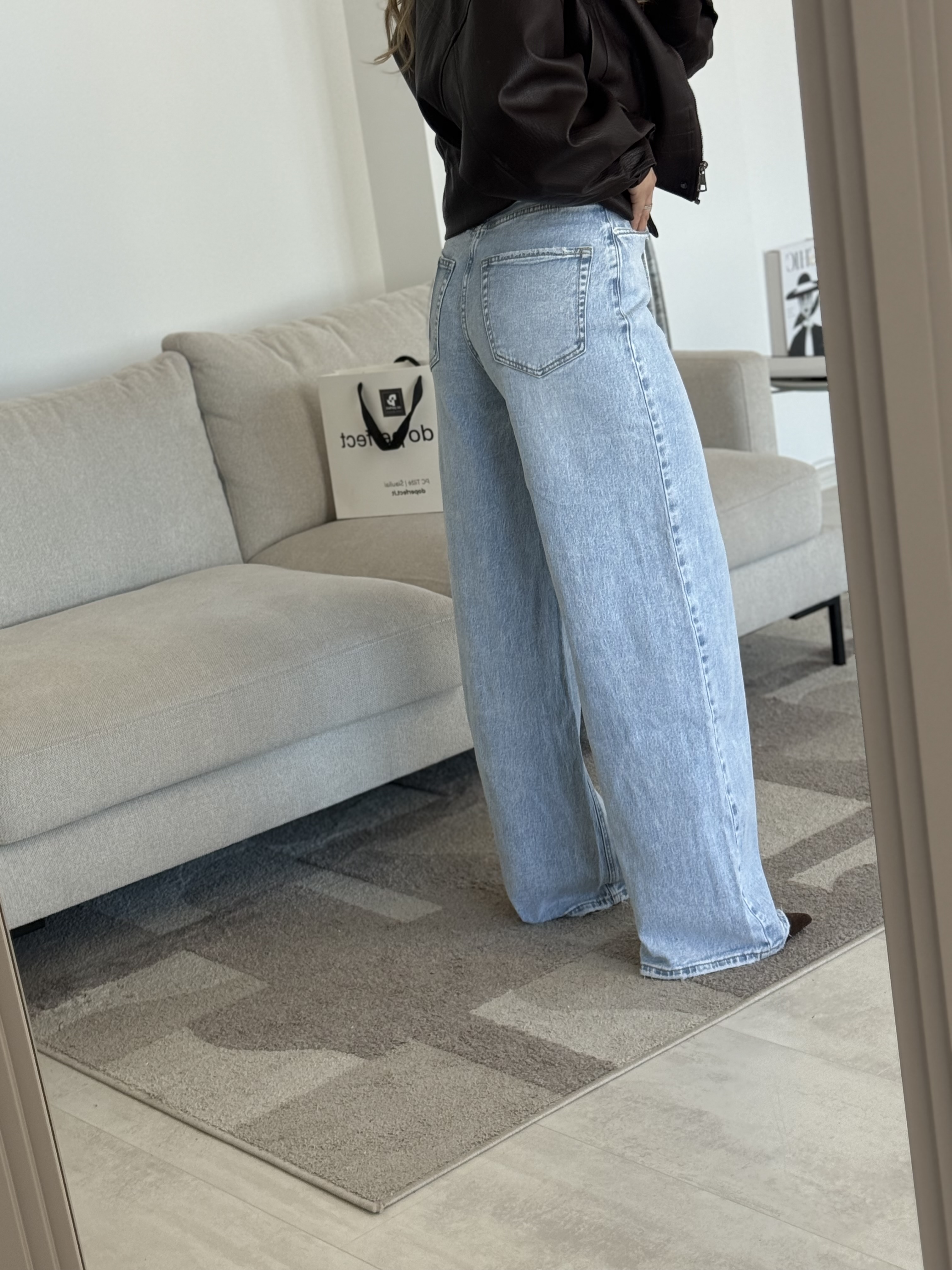 Tiesūs džinsai aukštaūgėms Baggy Perfect | 308