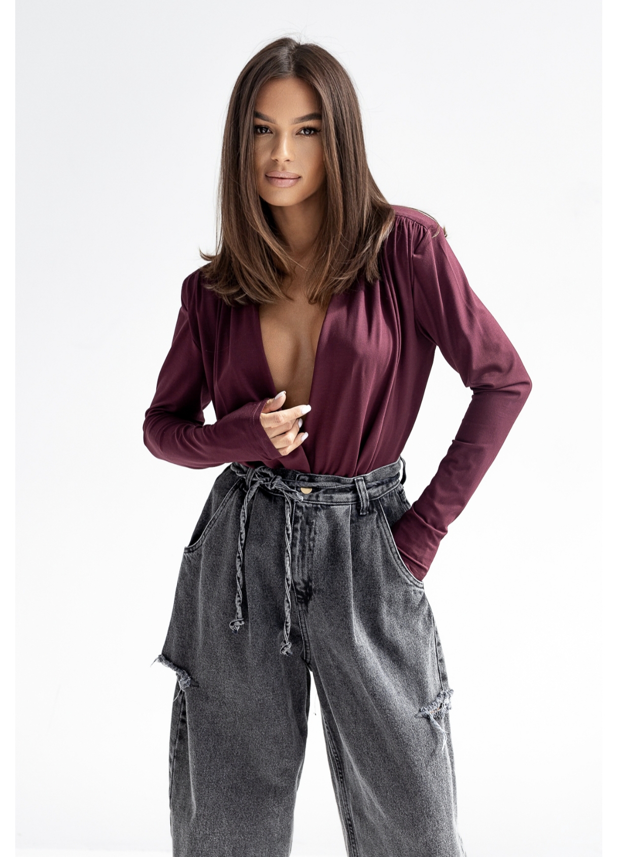 Moteriški Balloon Premium - pilki džinsai