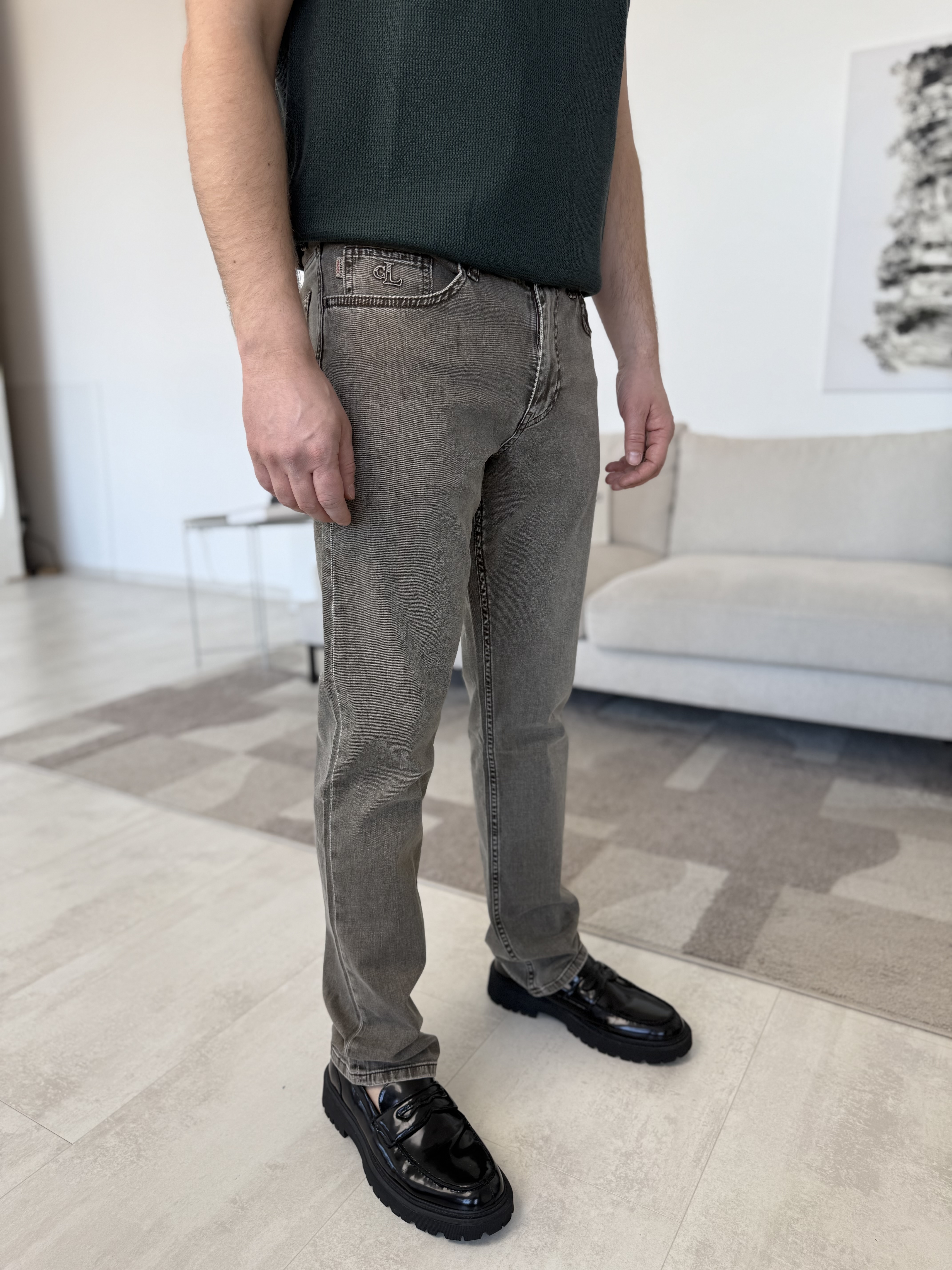 Vyriški tiesaus kirpimo - rudi džinsai | 248