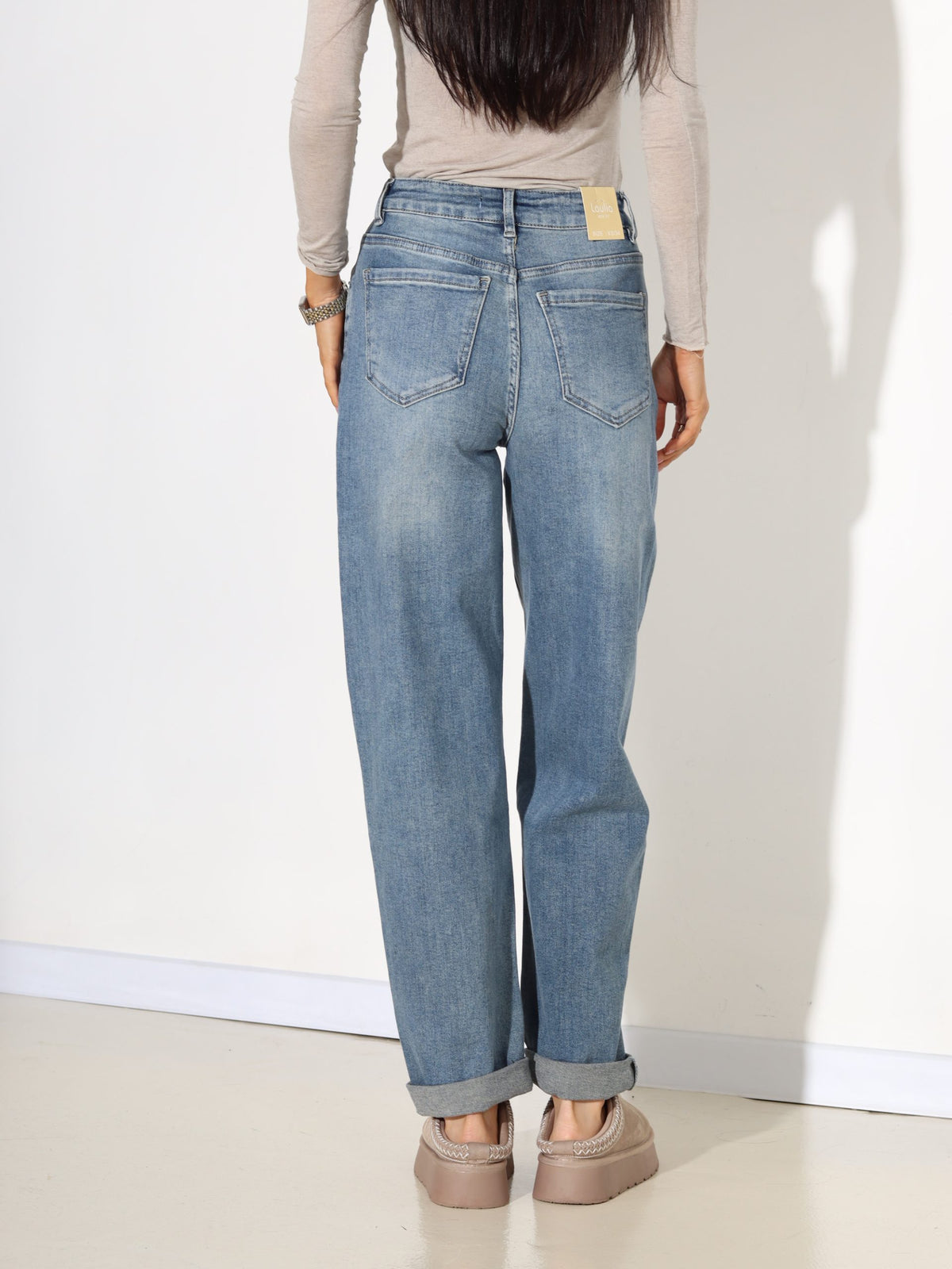 "Mom Fit" džinsai - Cloud Blue