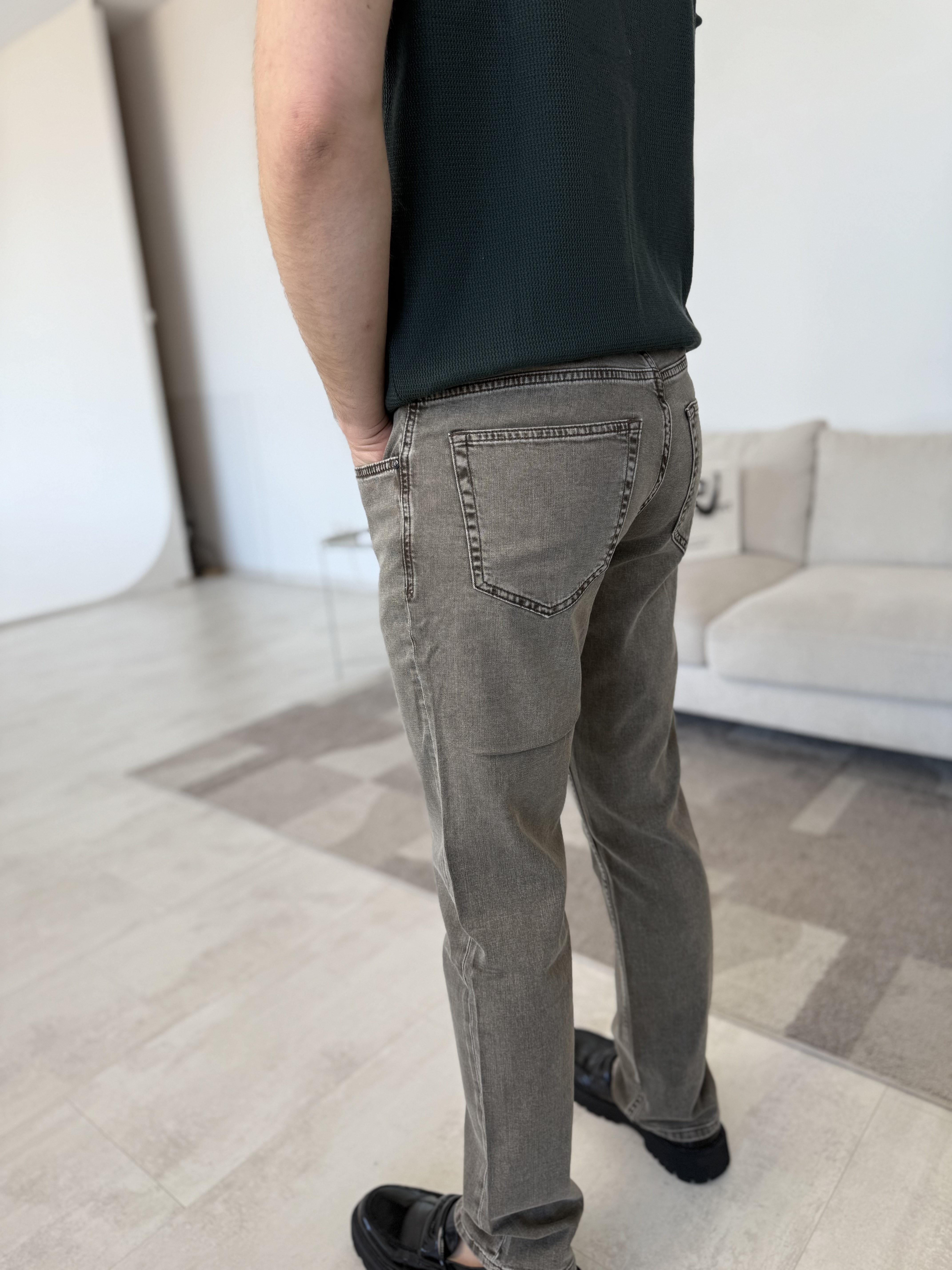 Vyriški tiesaus kirpimo - rudi džinsai | 248