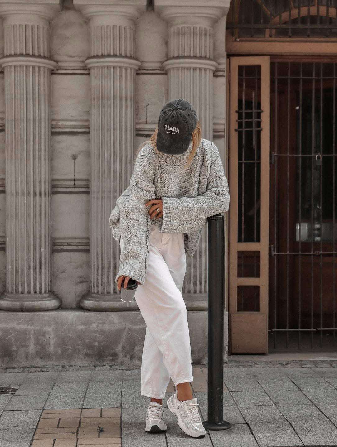 Moteriškas megztas jaukus megztinis snow