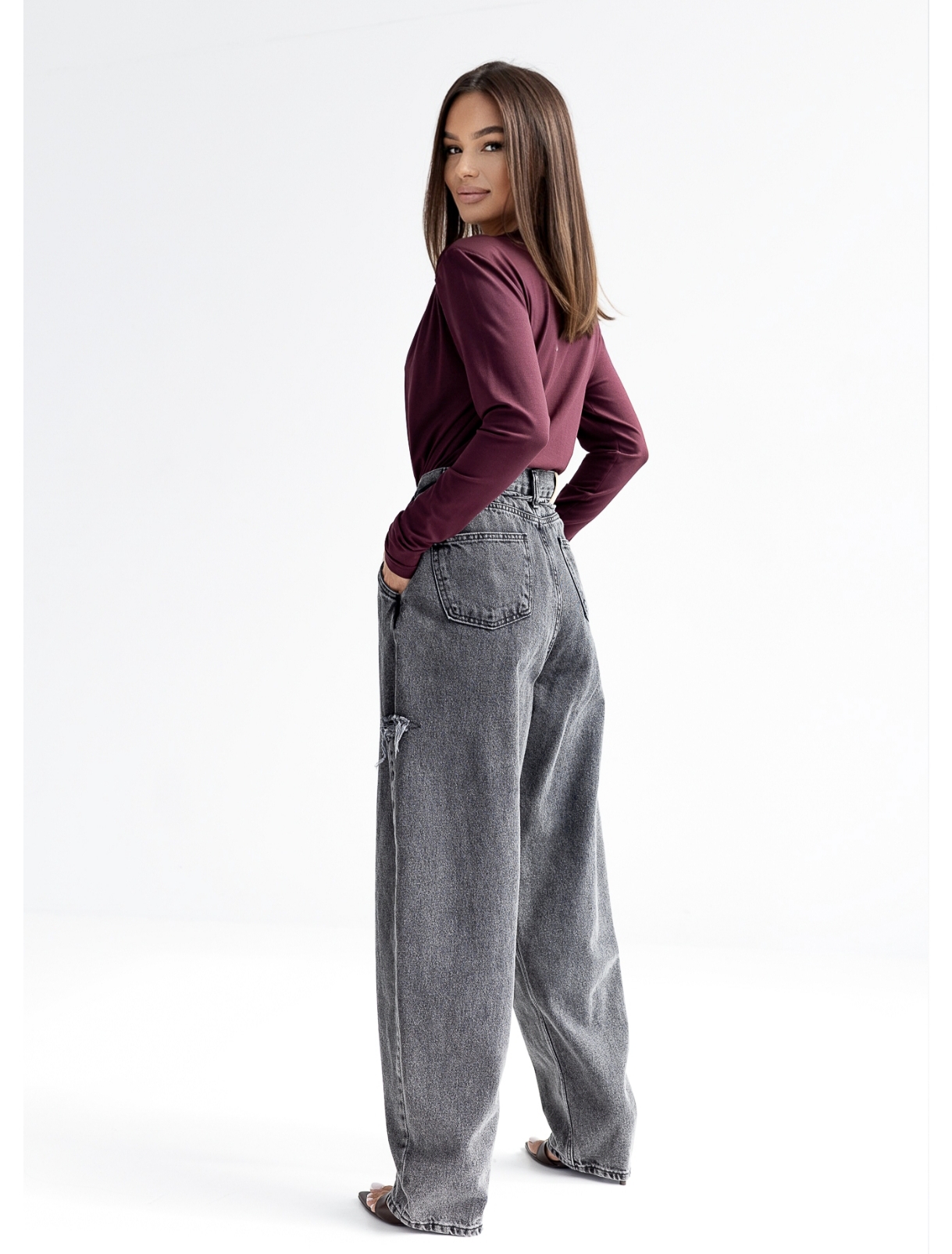 Moteriški Balloon Premium - pilki džinsai