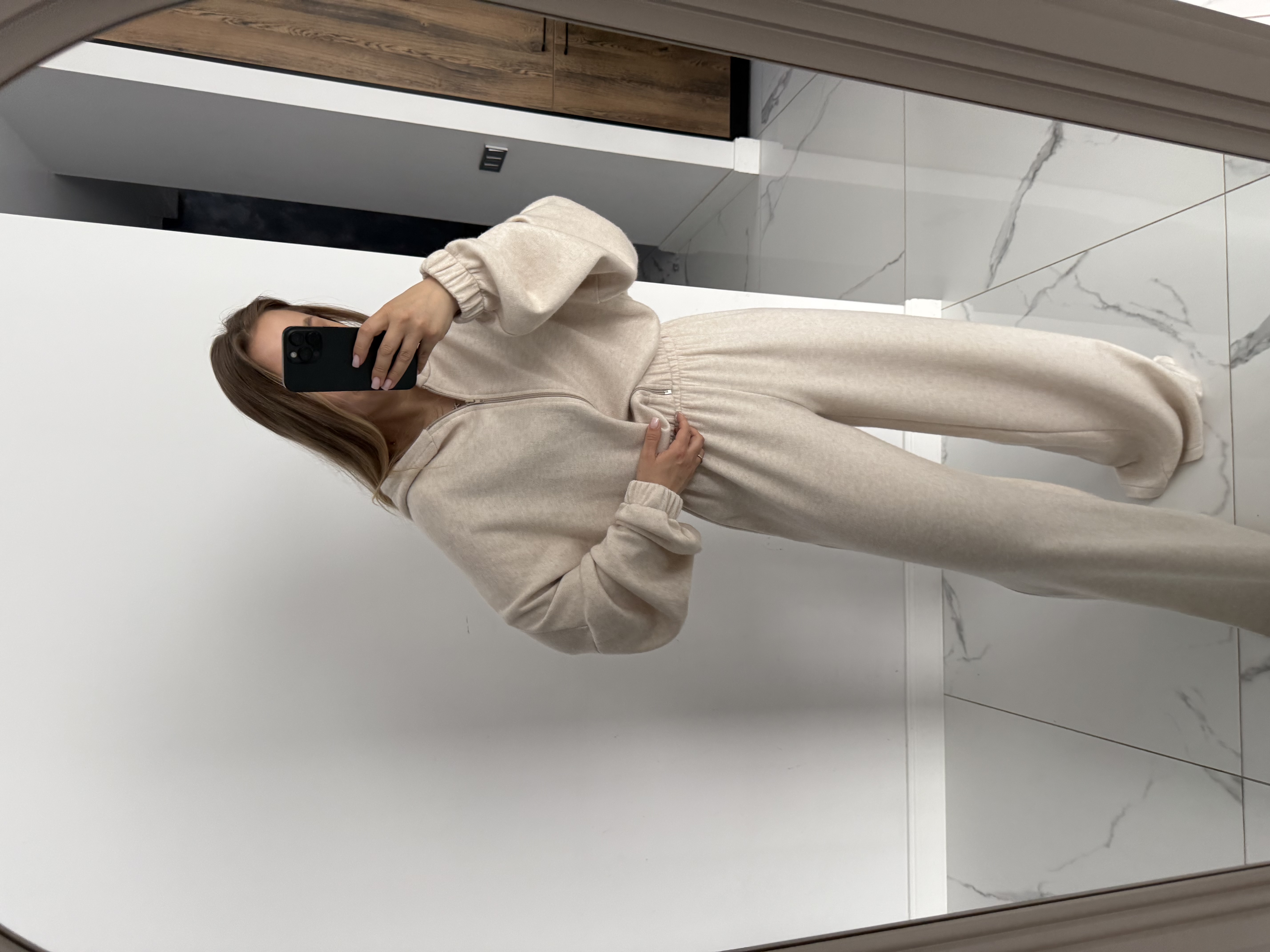 Megztas - minkštas kostiumėlis créme | 191