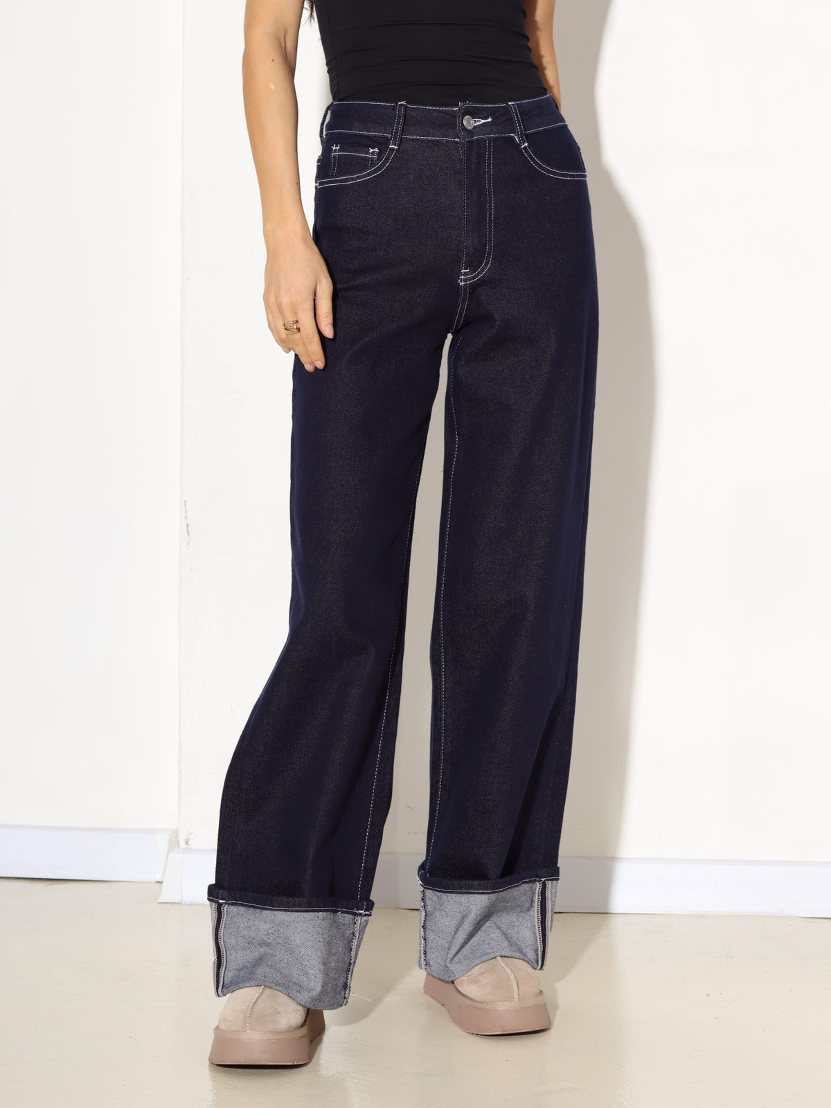 "Dad Fit" džinsai - Deep Blue