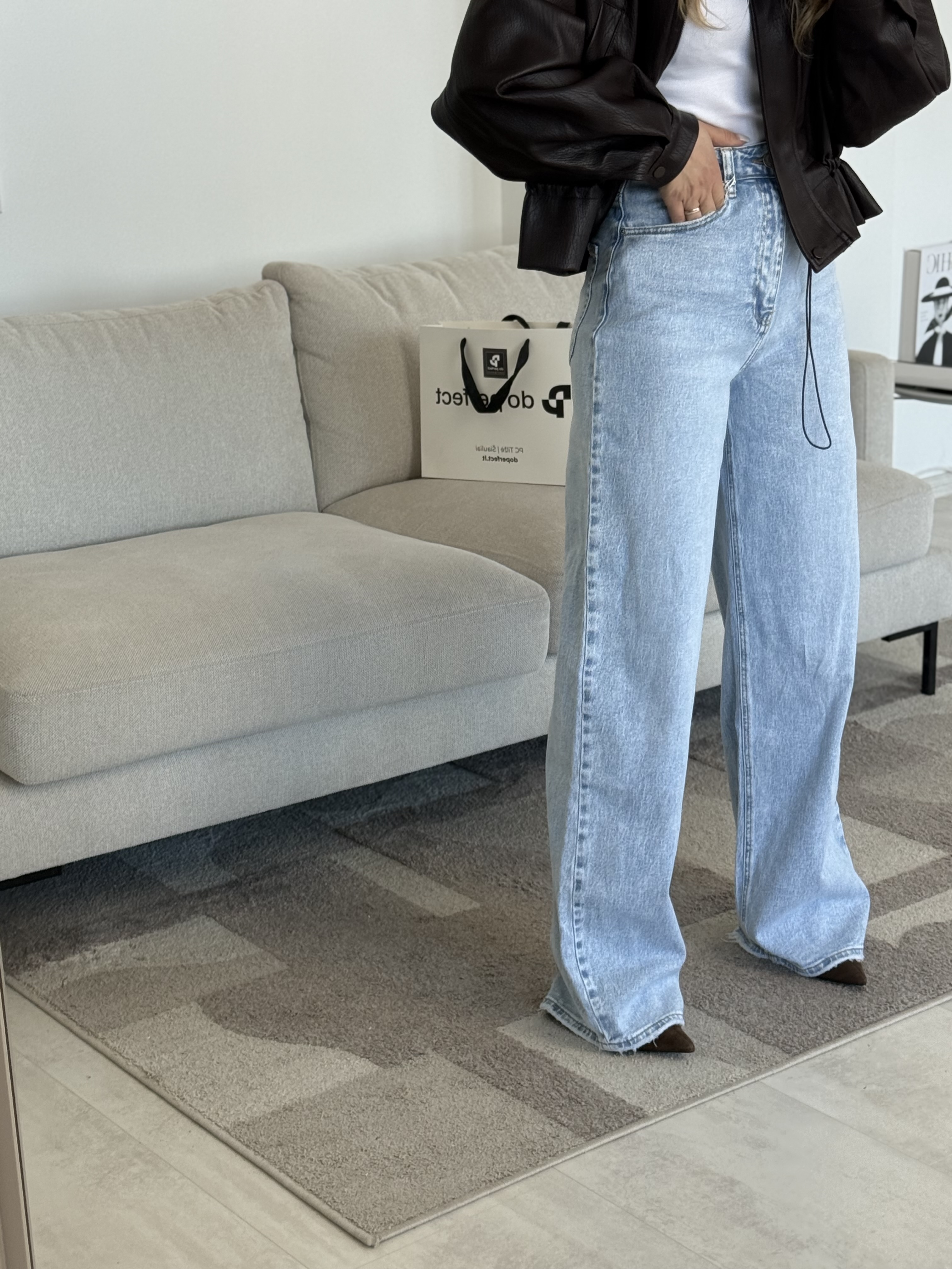 Tiesūs džinsai aukštaūgėms Baggy Perfect | 308