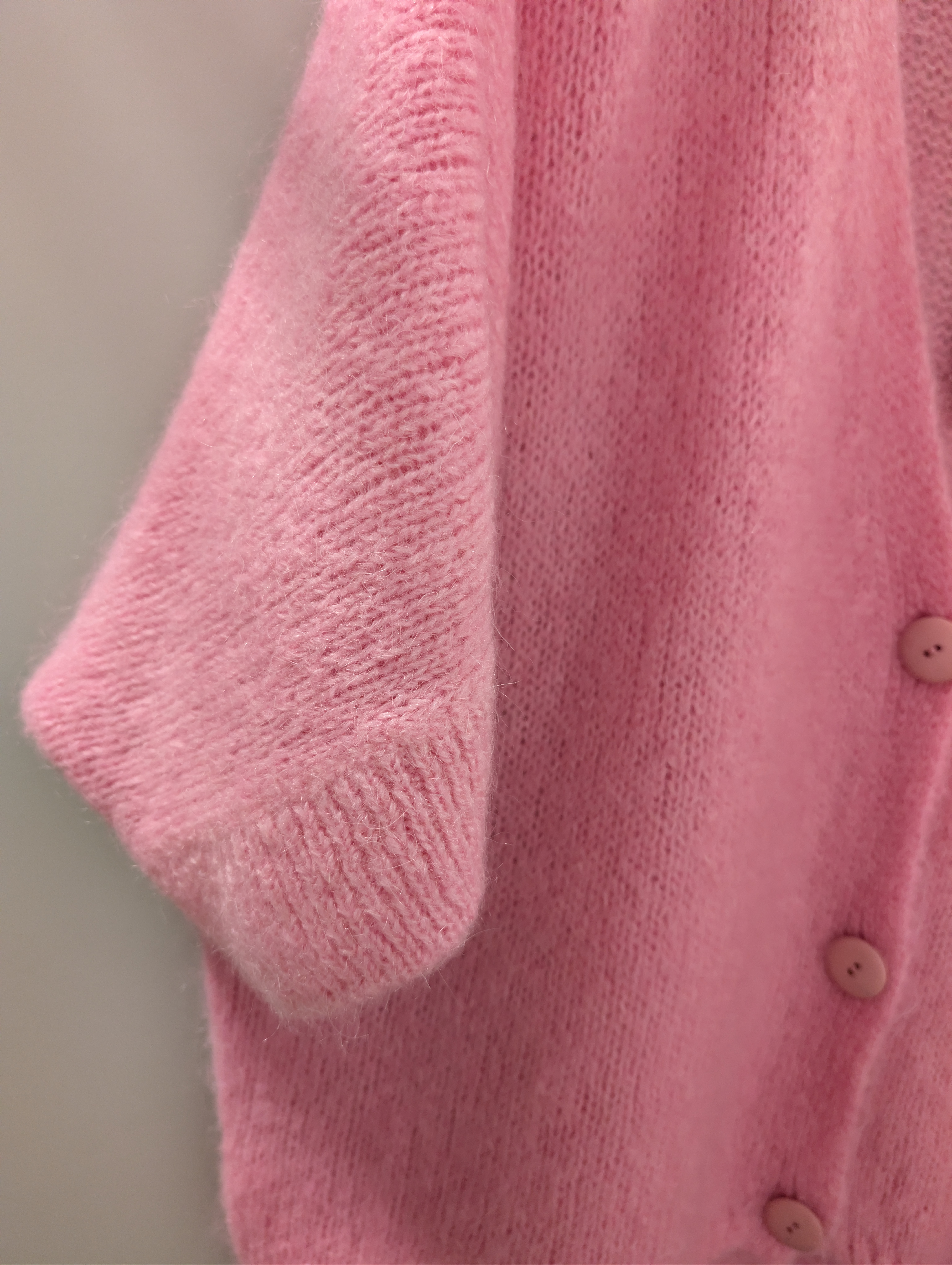 Moteriškas moheros kardiganas - pinky