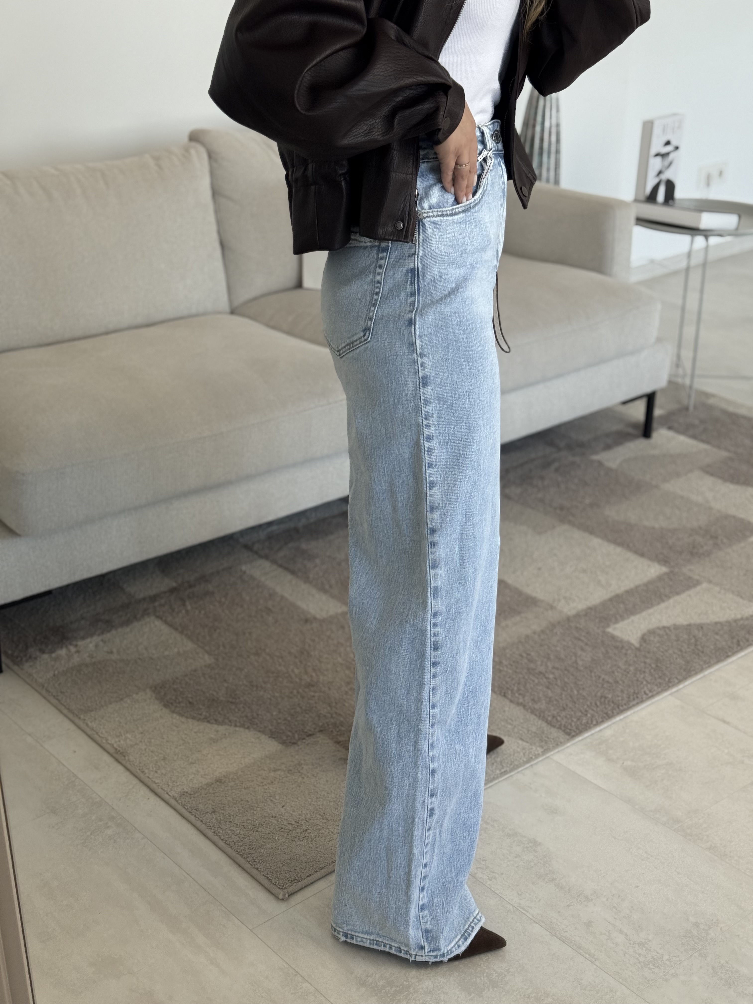 Tiesūs džinsai aukštaūgėms Baggy Perfect | 308