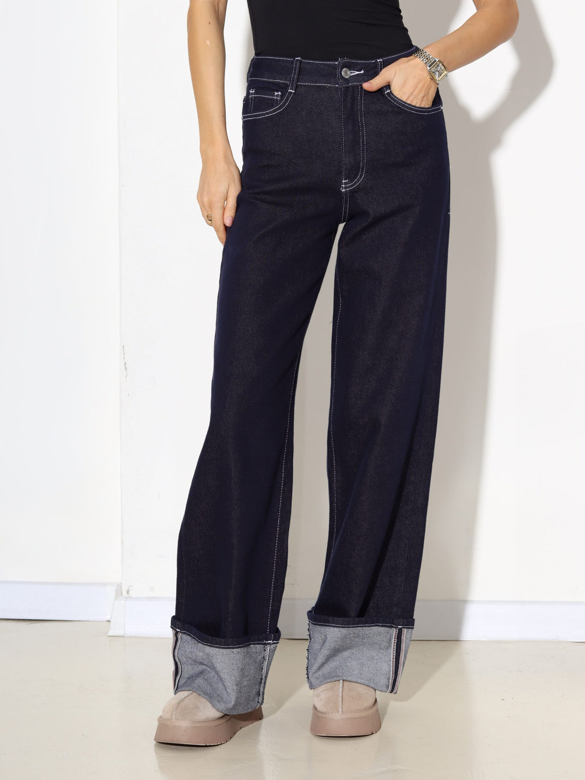 "Dad Fit" džinsai - Deep Blue