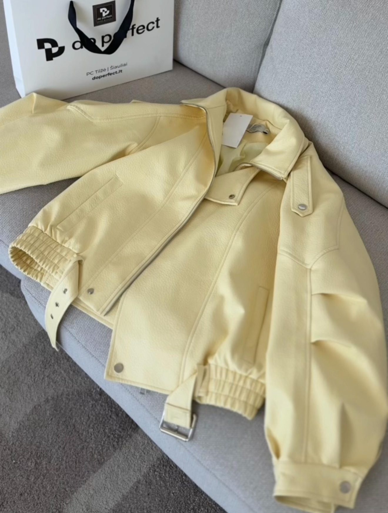 Butter yellow Eko odos striukė | 128