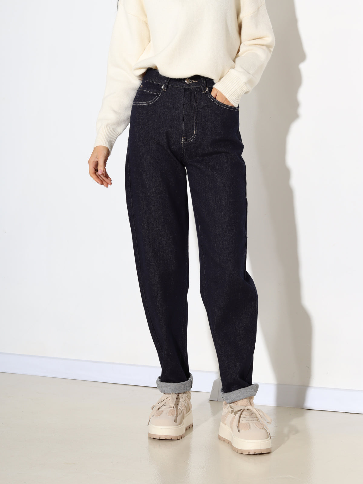 "Mom Fit" džinsai - Dark Blue