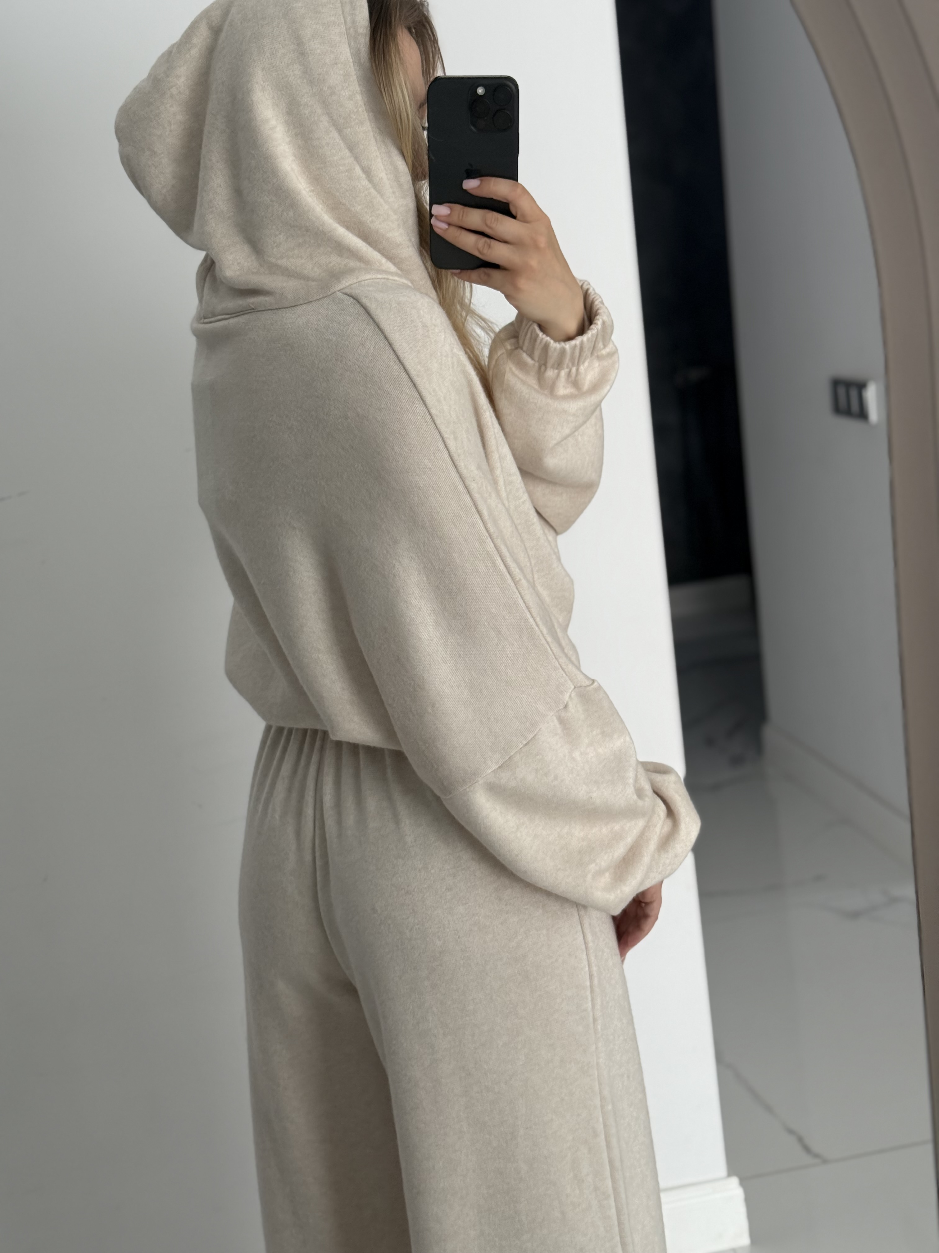 Megztas - minkštas kostiumėlis créme | 191