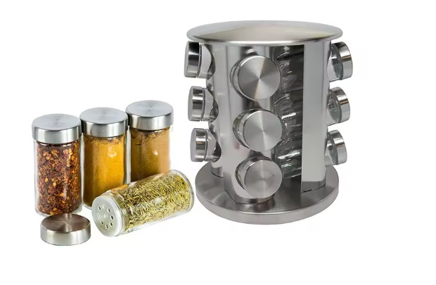 Especiero Giratorio de Acero Inoxidable