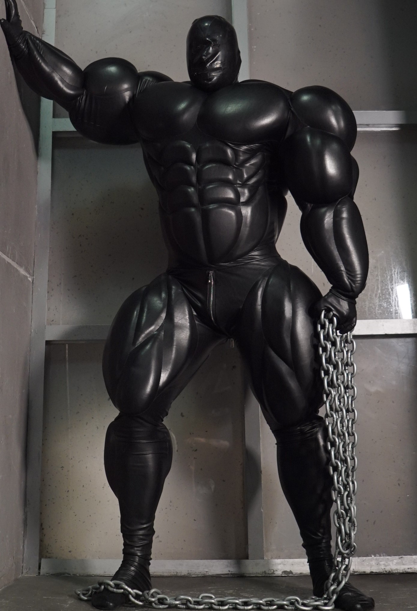 Giant Muscle Suit - Black faux leather