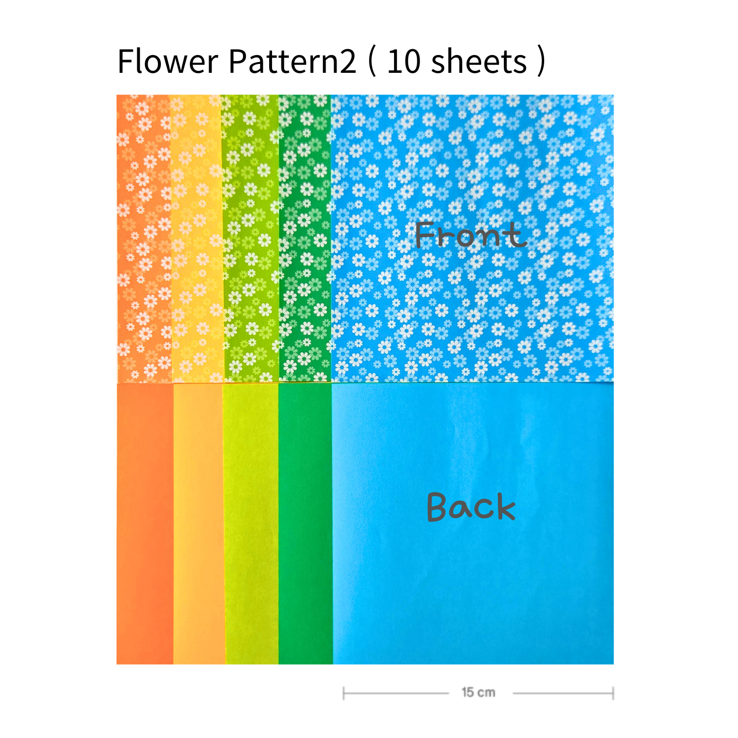 Pattern Collection Origami Paper 1 | Double Sided  | 15cm X 15cm | 40 Colours | 40 Sheets | 60gsm 