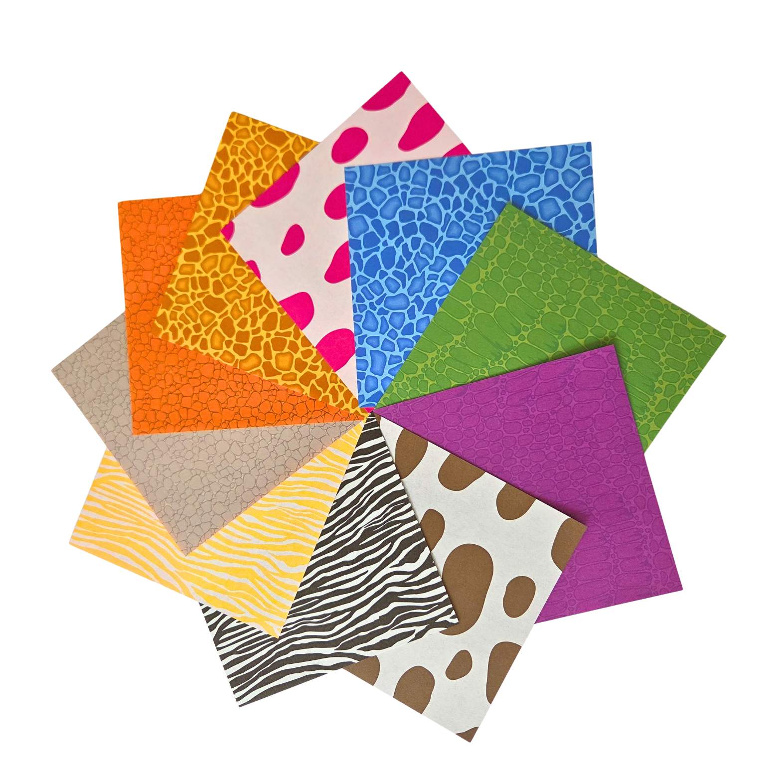Animal Pattern Collection Origami Paper | 15cm x 15cm | 10 Patterns  | 20 Sheets