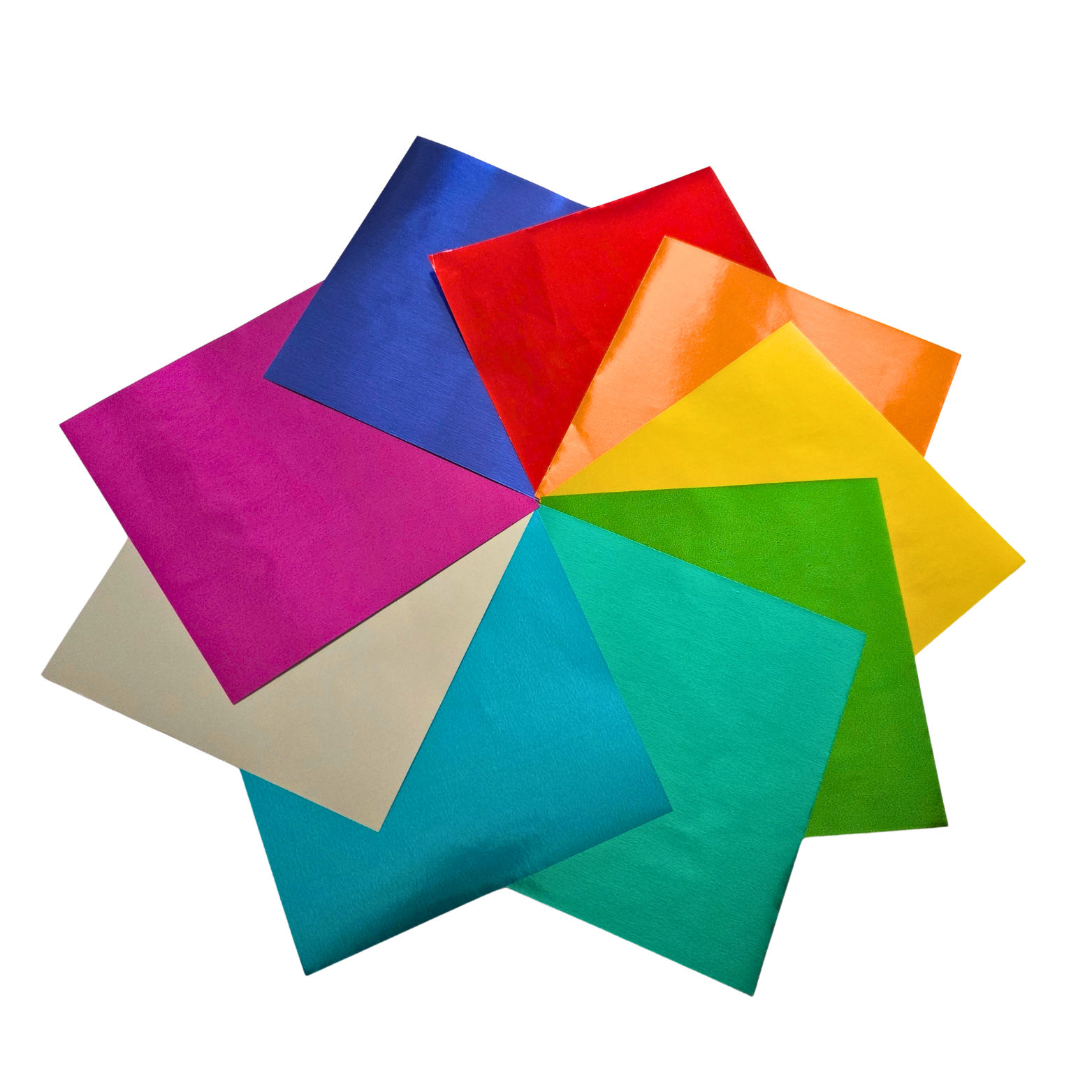 Metallic Double & Single Coloured Origami Paper | 15cm x 15cm | | 20 Sheets