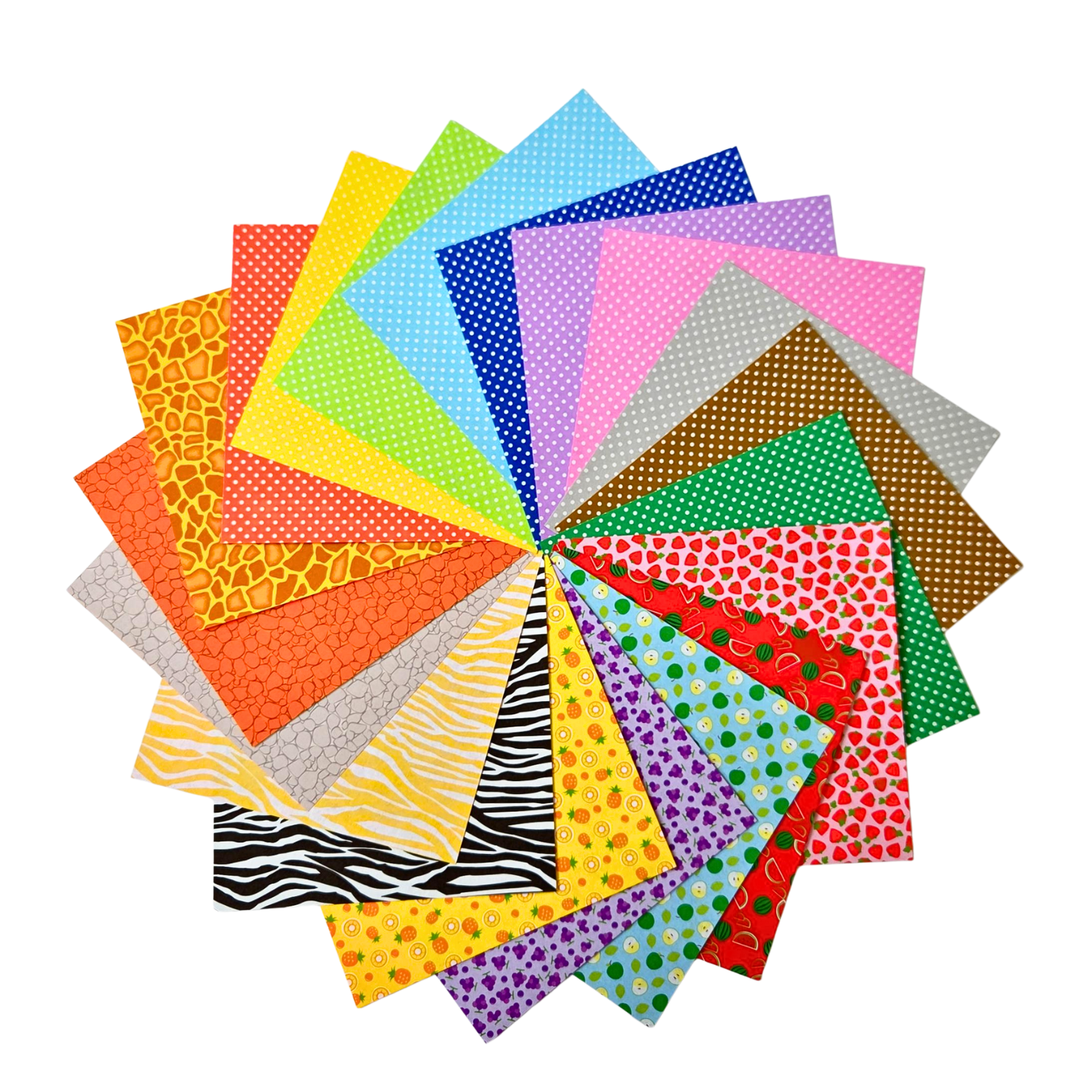 Pattern Collection Origami Paper 2  | Double Sided  | 15cm x 15cm | 40 Colours  | 50 Sheets   | 60 gsm 