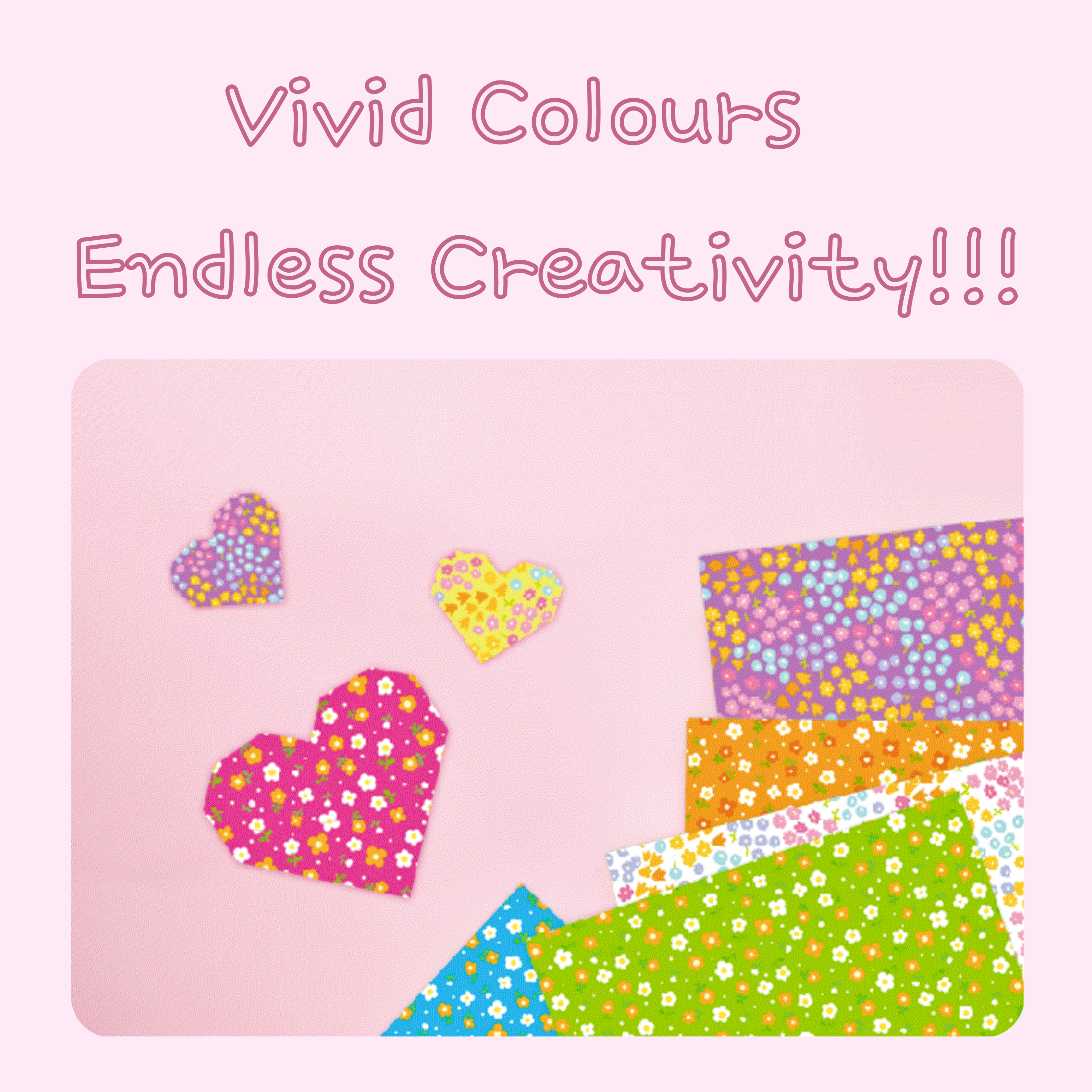 Flower Pattern Origami Paper  | Single Sided  | 15cm x 15cm | 10 Patterns  | 20 Sheets