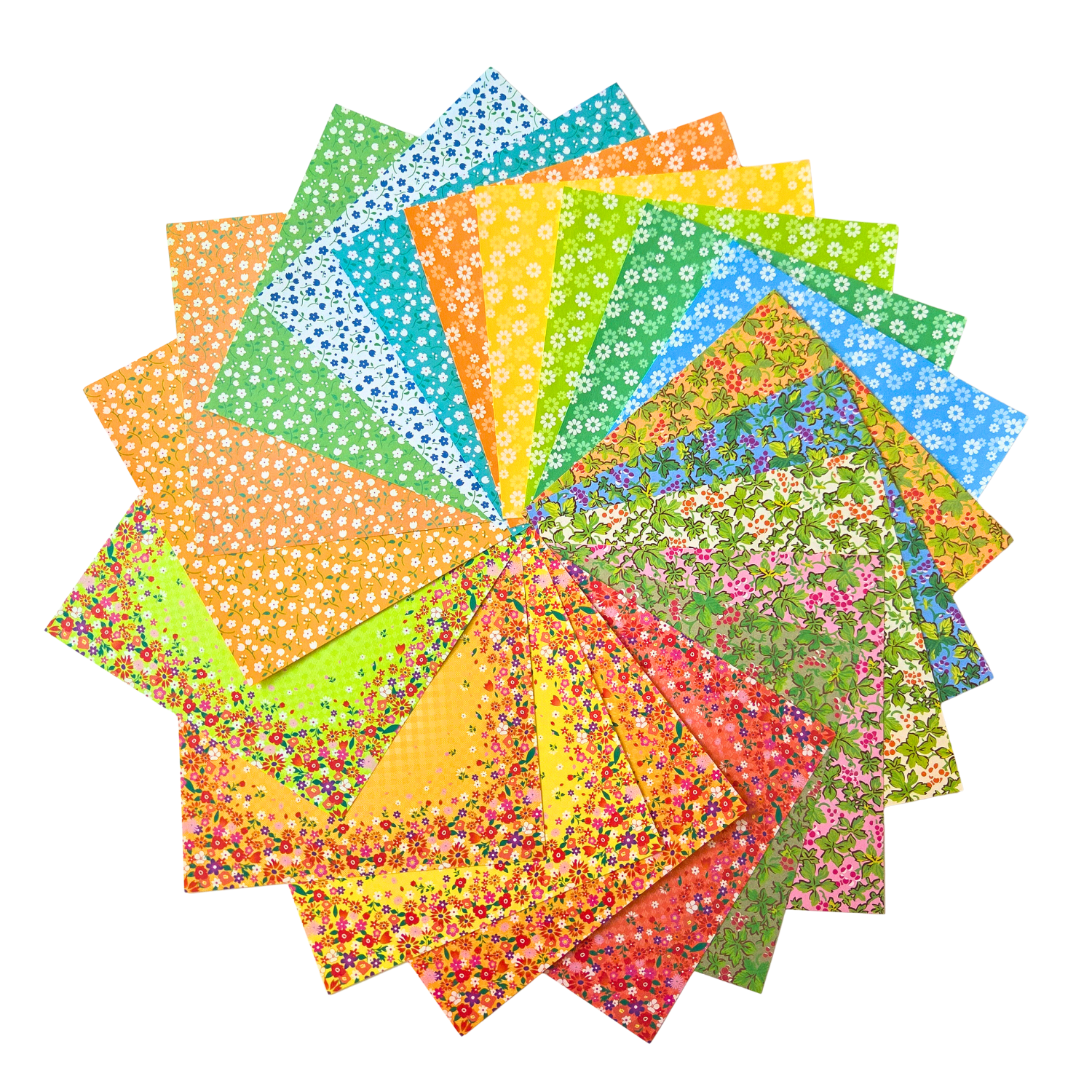 Pattern Collection Origami Paper 1 | Double Sided  | 15cm X 15cm | 40 Colours | 40 Sheets | 60gsm 