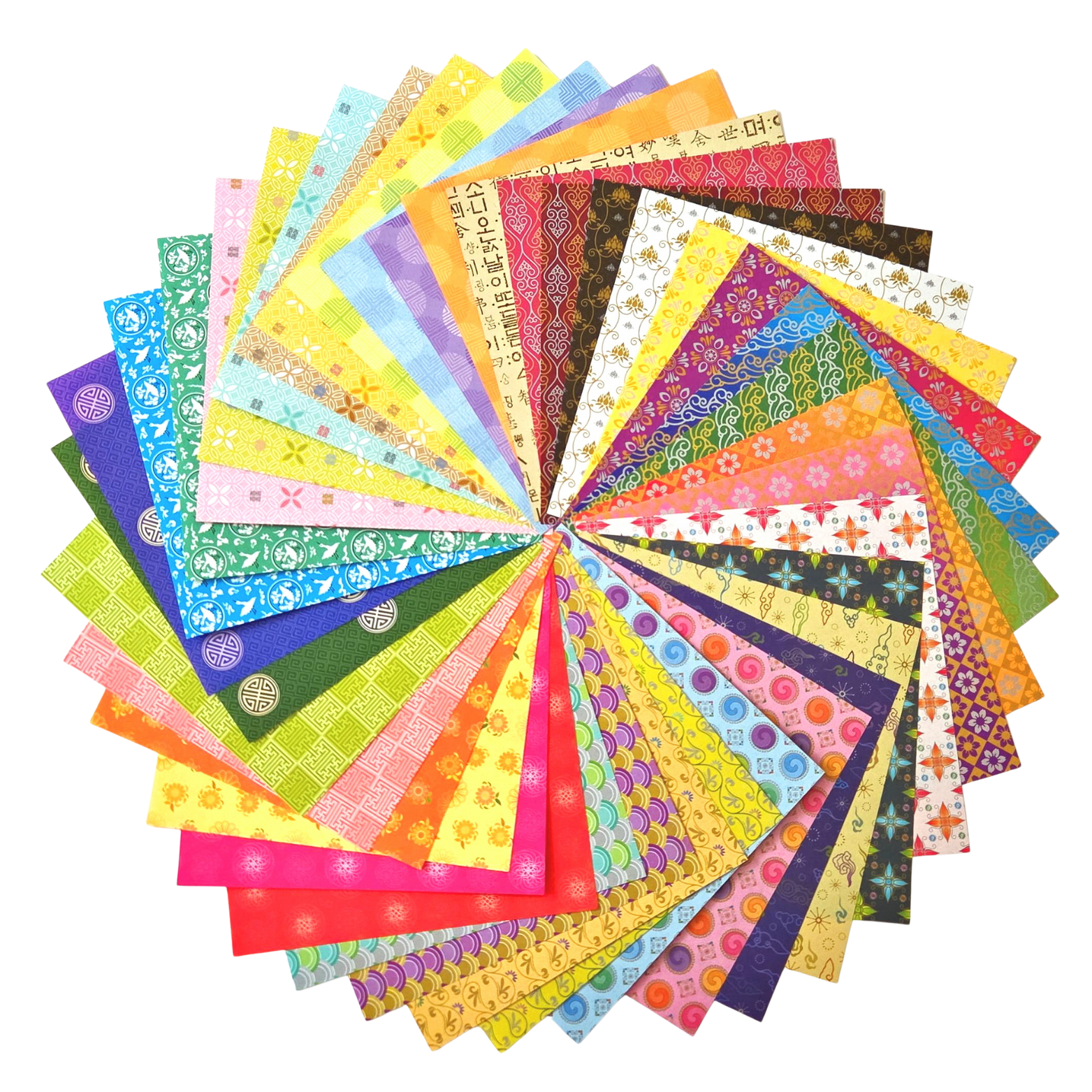 Detachable Traditional Korean Pattern Origami paper | 15cm X 15cm | 40 sheets