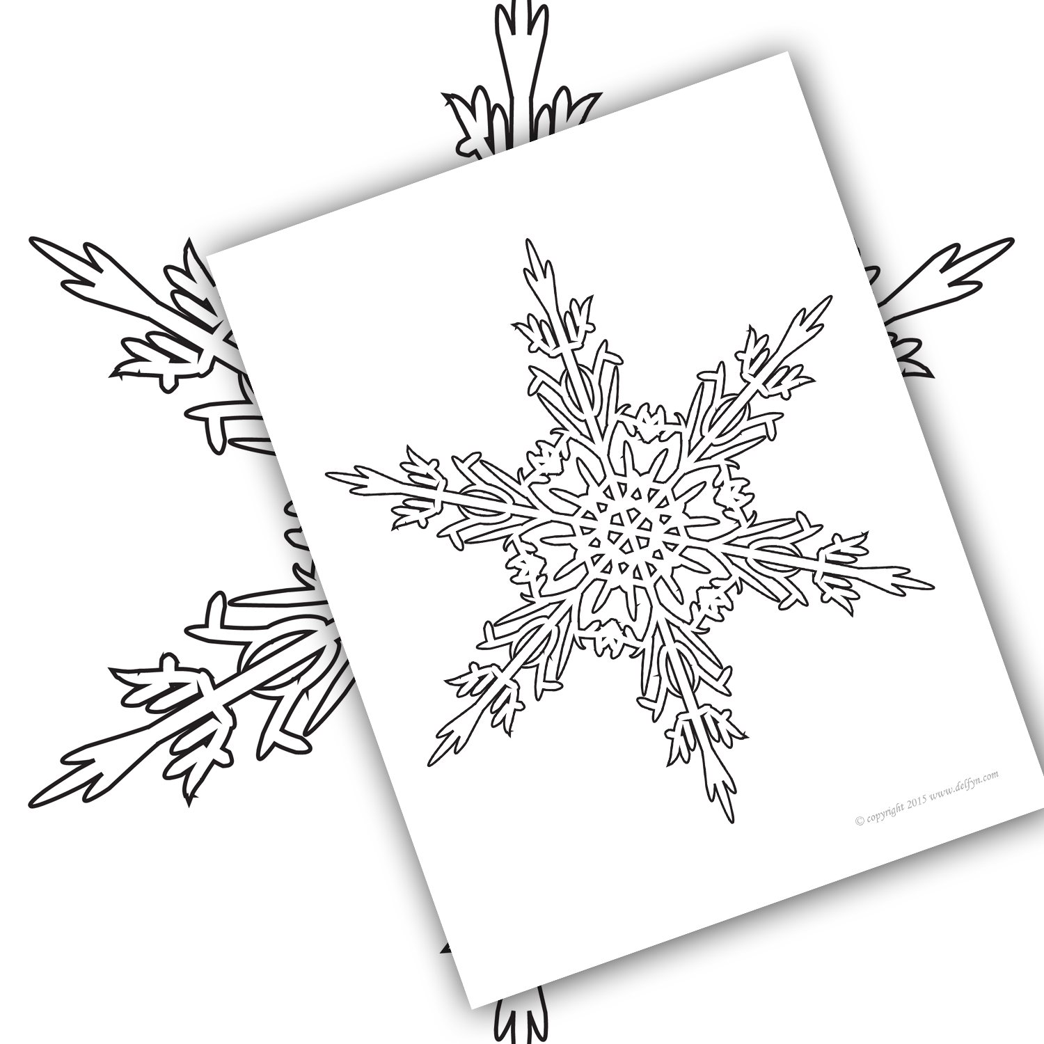 Frosty Snowflake Template