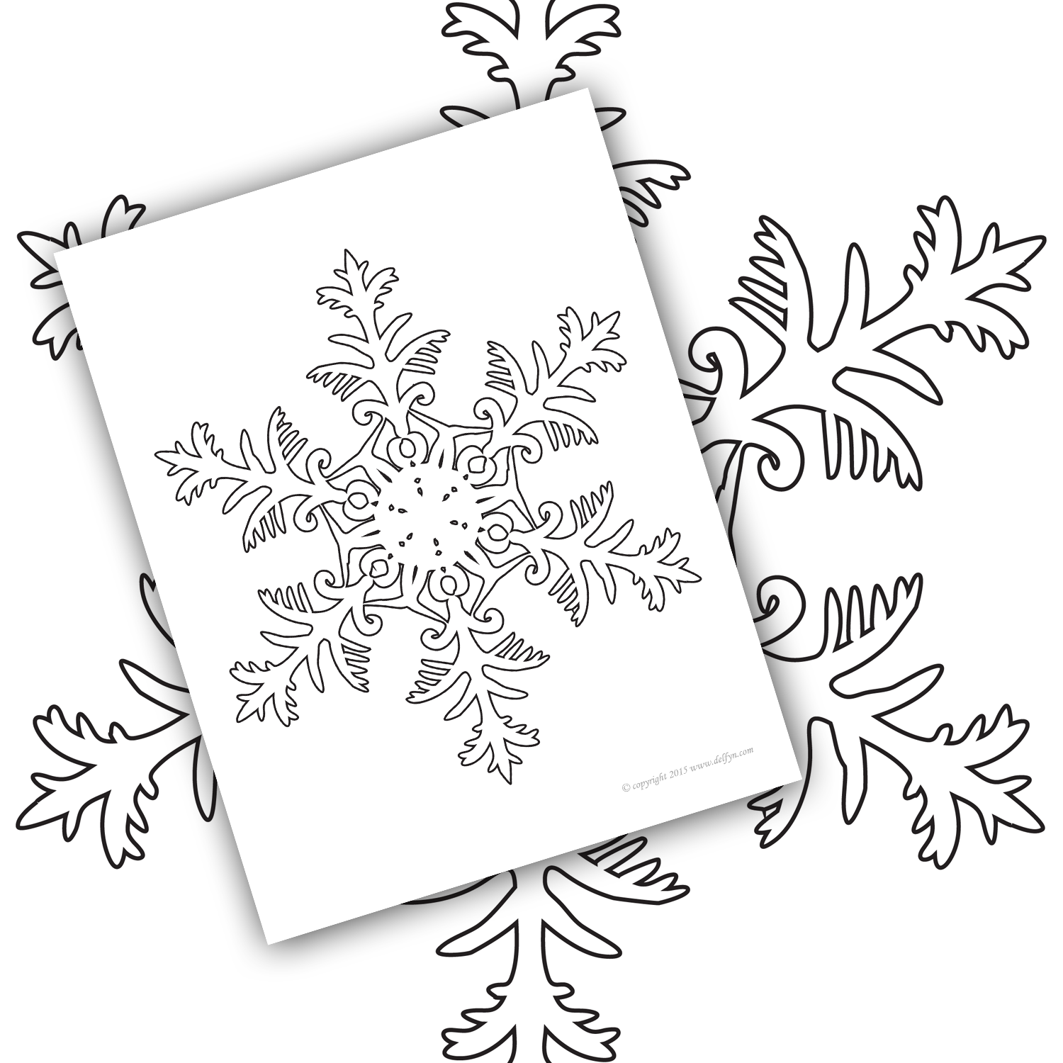 Sparkle Snowflake Template