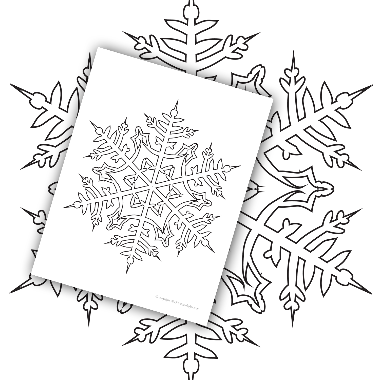 Crystal Snowflake Template