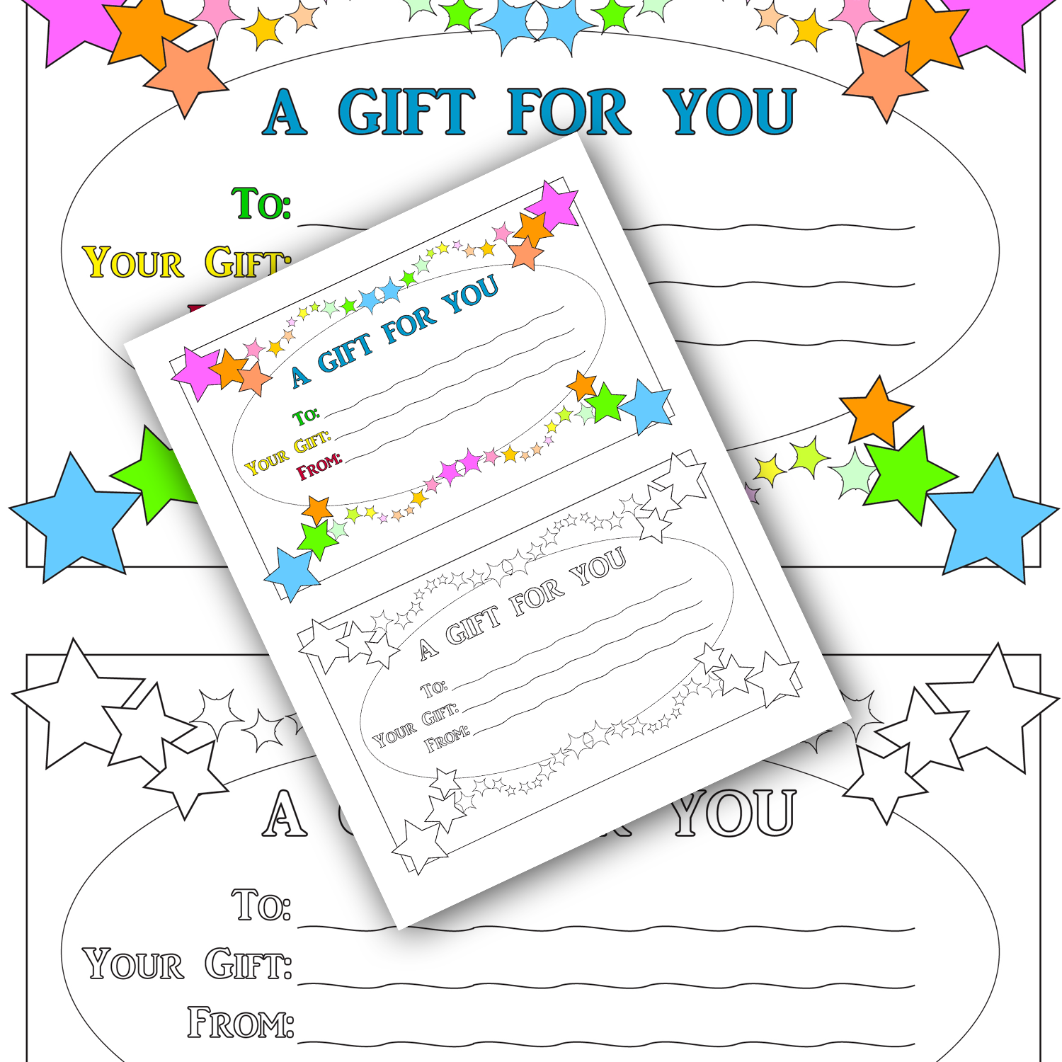 Colorable Gift Certificate