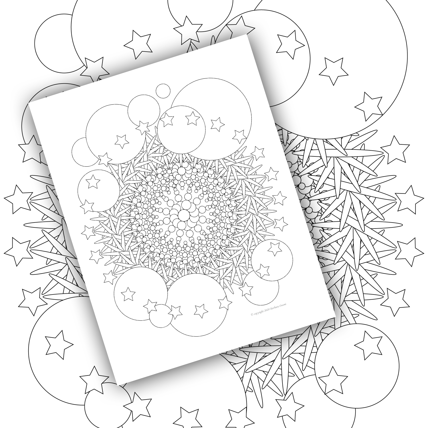 Stars and Planets Mandala