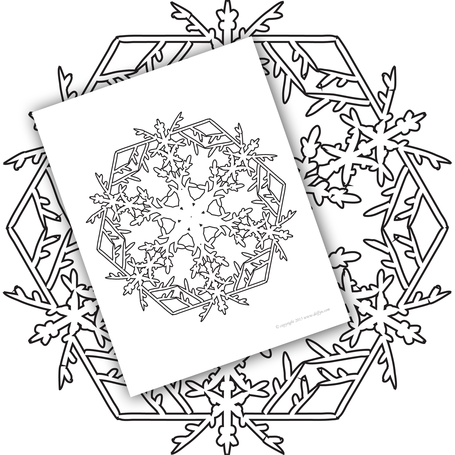 Snowdrift Snowflake Template