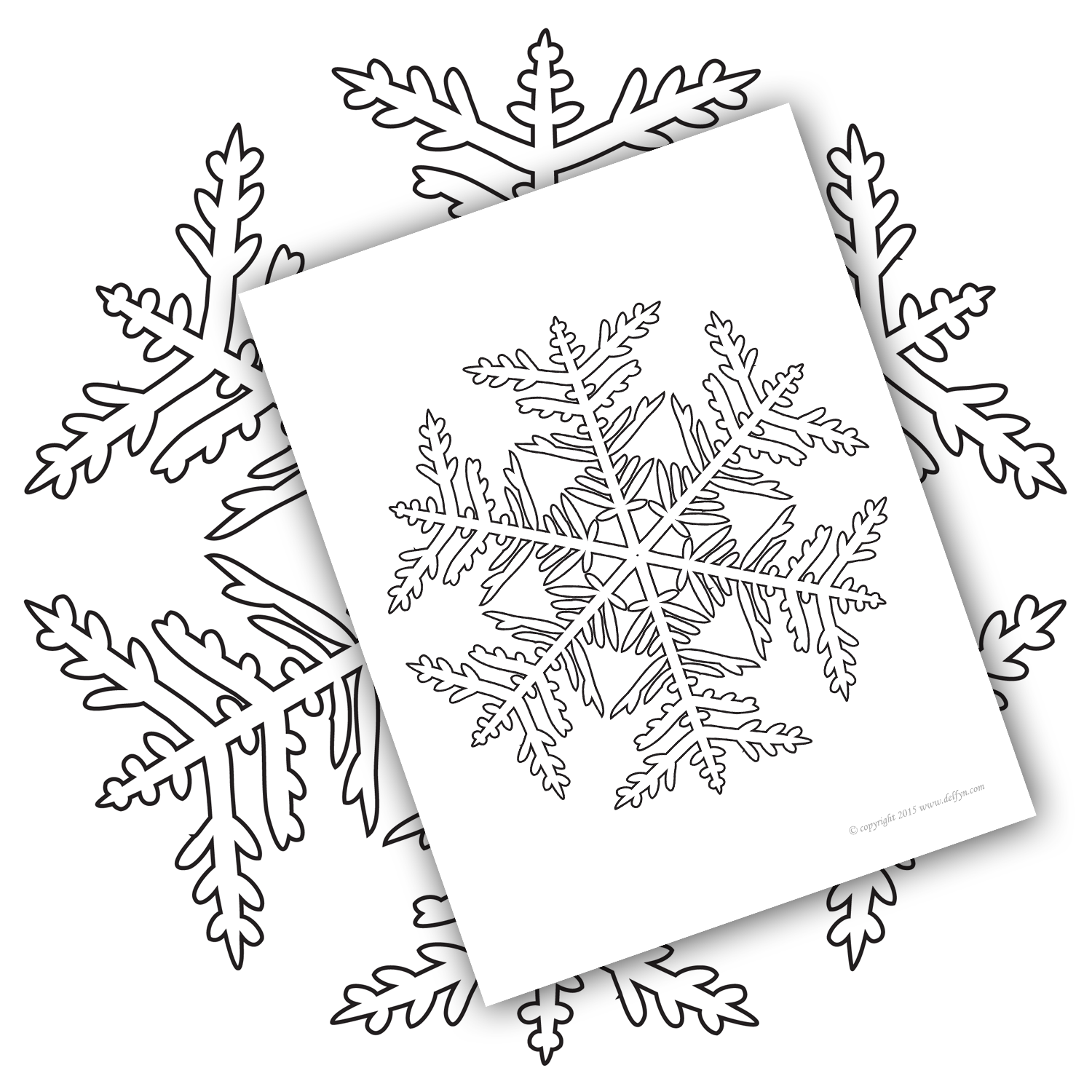 Icy Snowflake Template