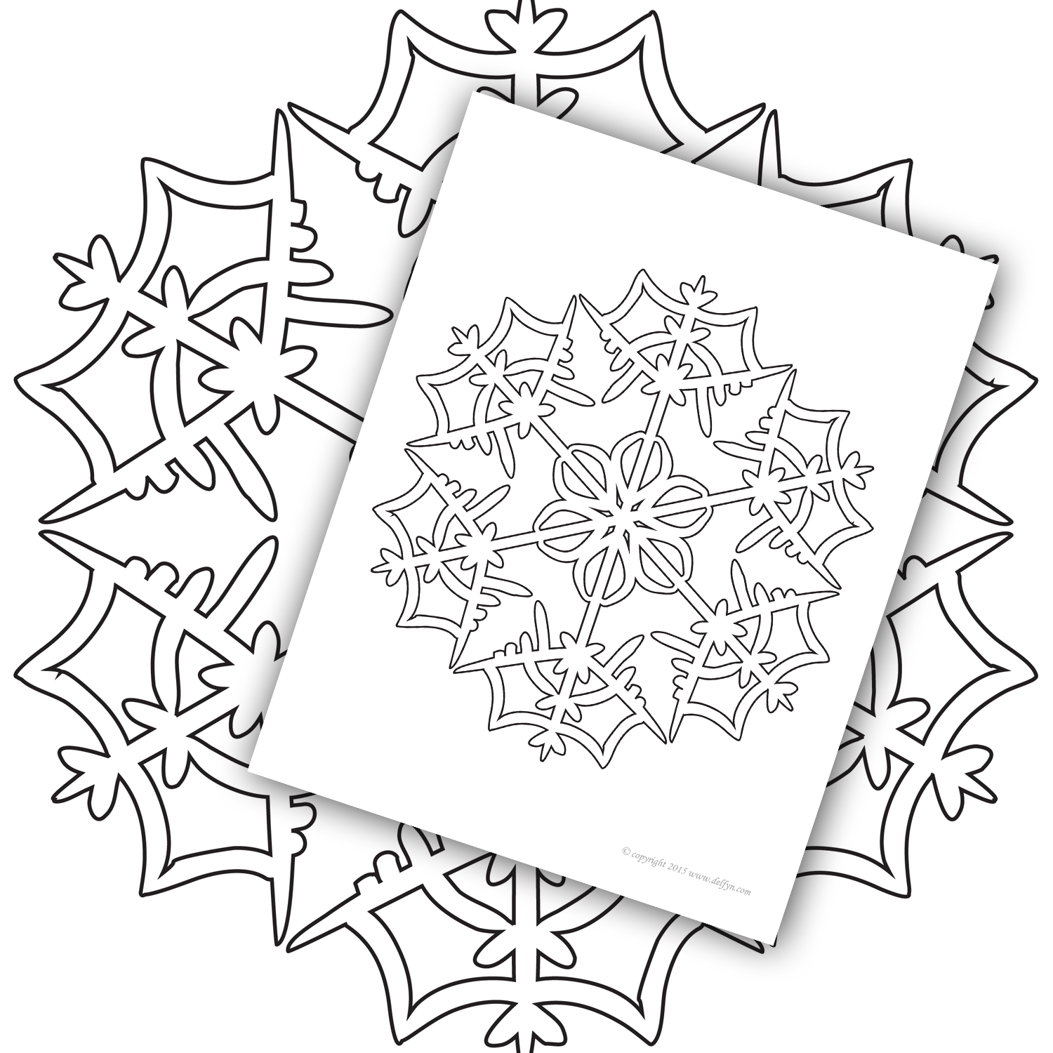 Blooming Snowflake Template