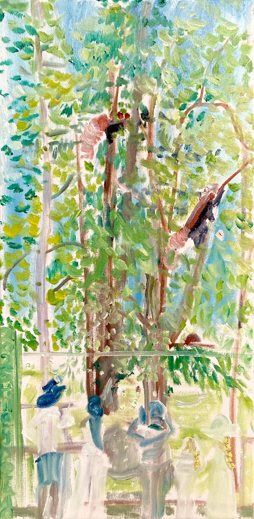 Impressionist Forest Scene Painting