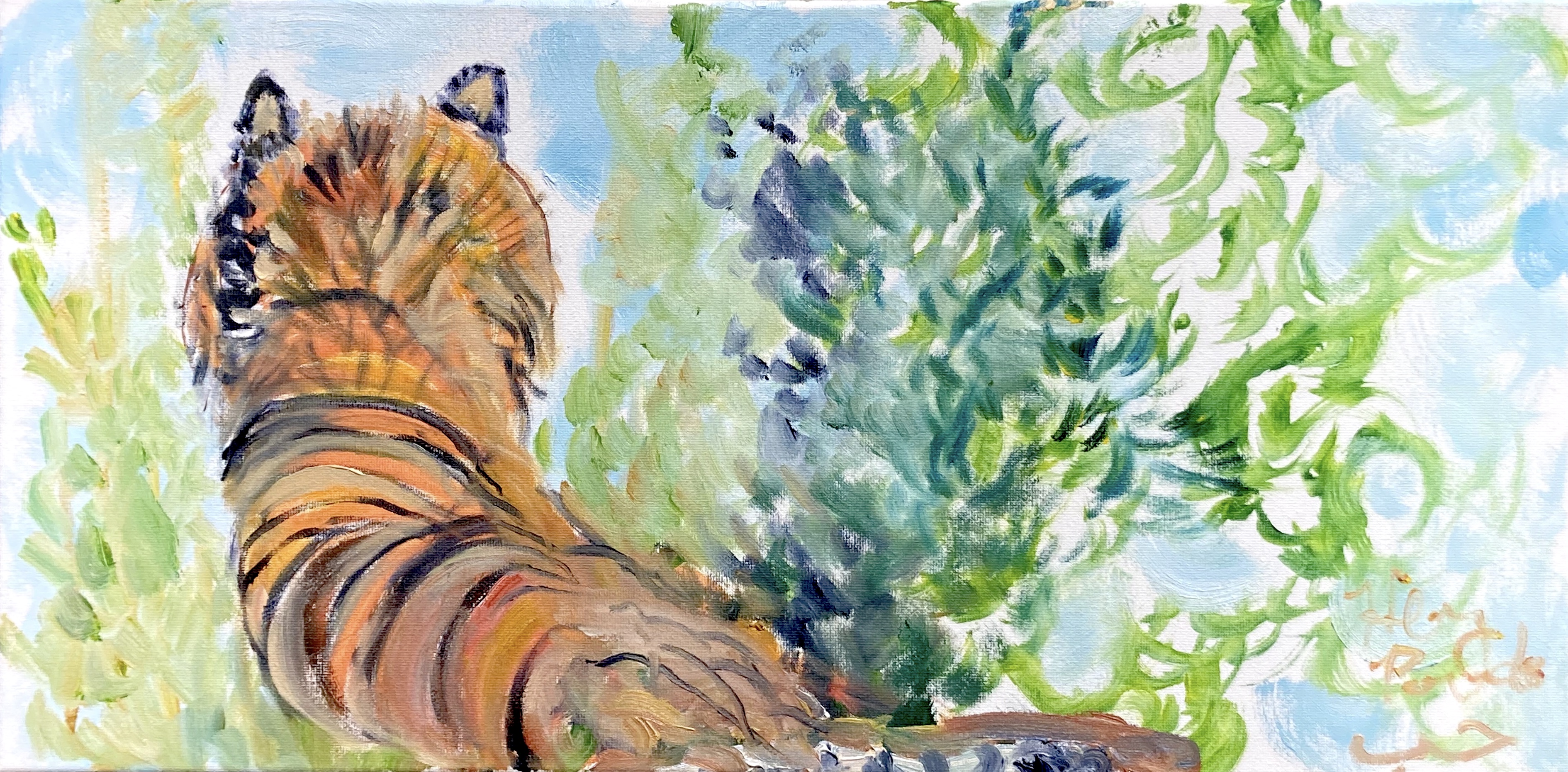 Hand-painted Tiger Artwork
