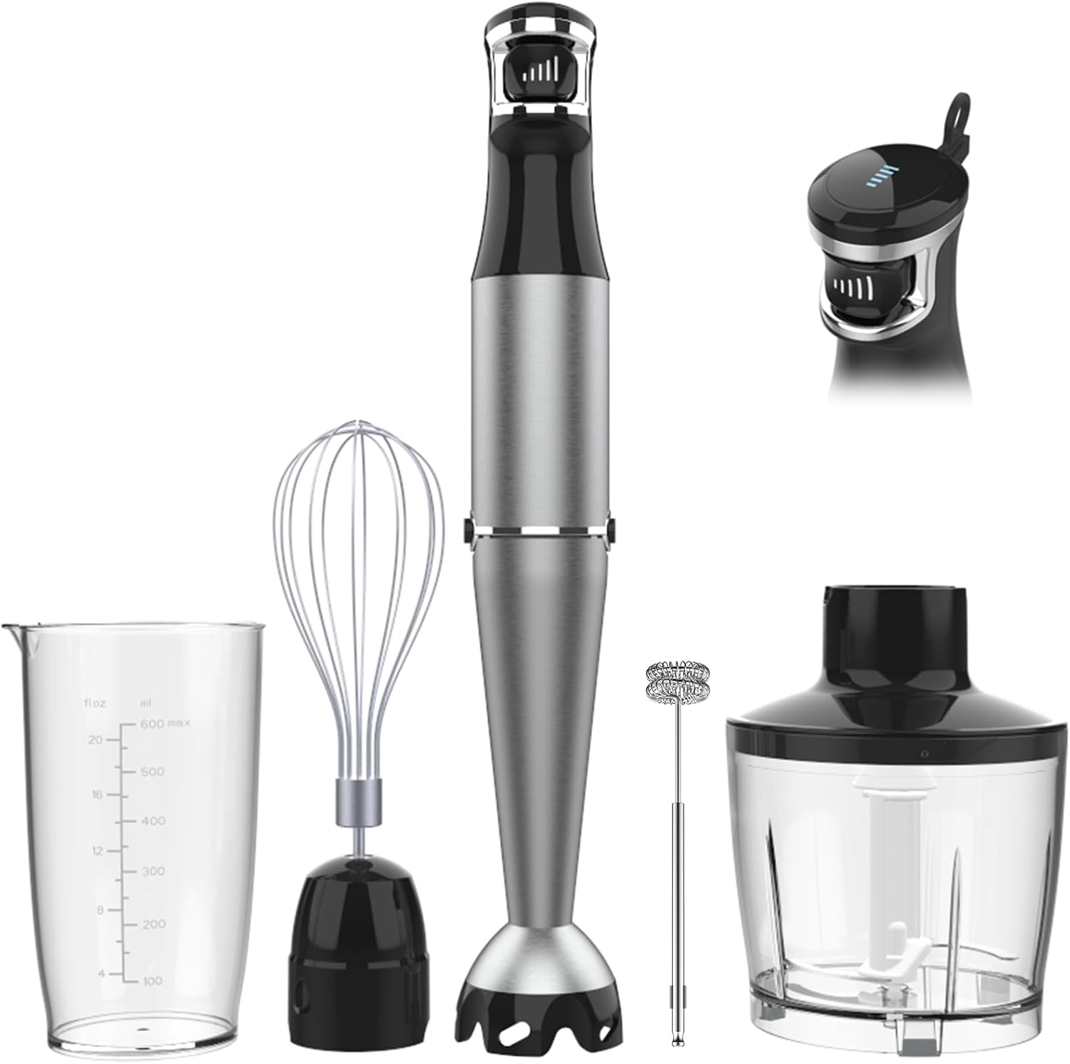 Immersion Handheld Blender – Powerful Variable Speed Mixer for Smoothies & Soups