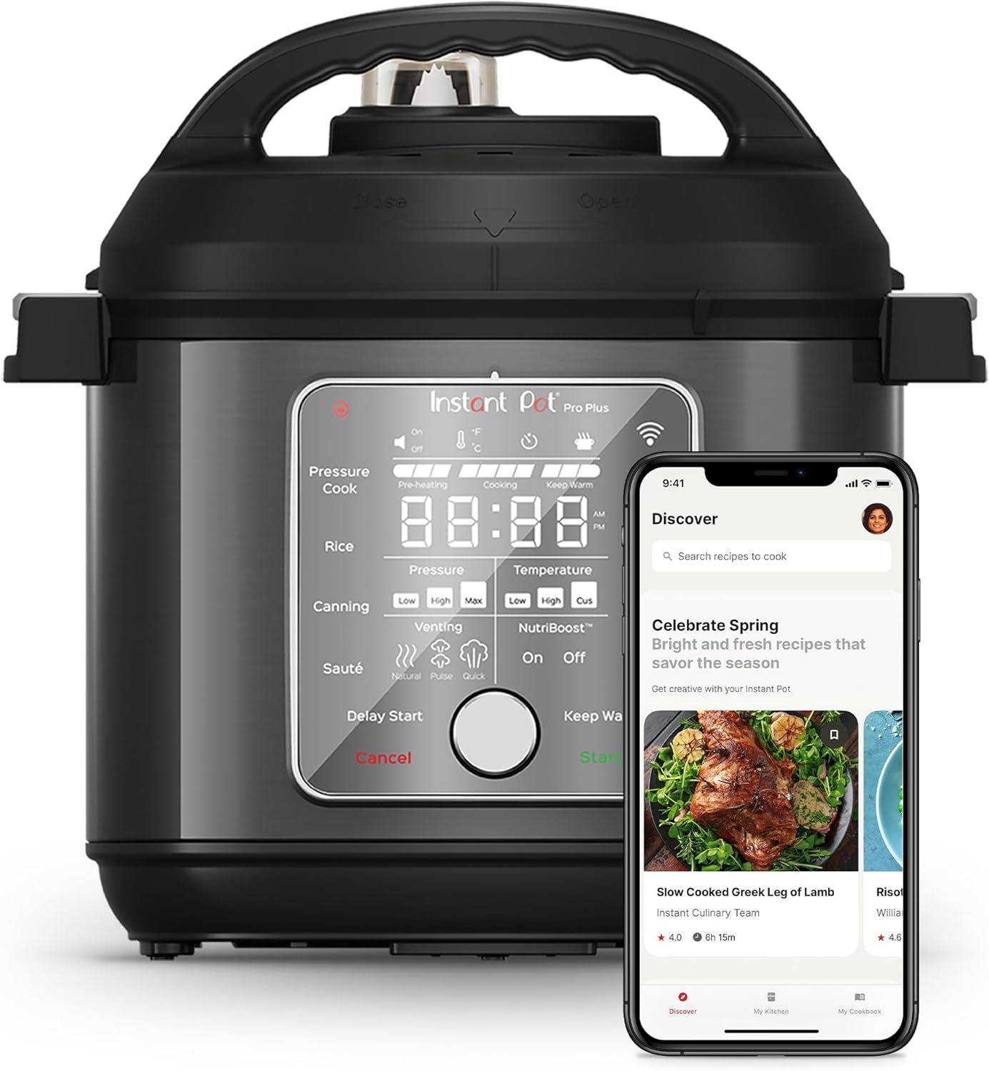 Instant Pot Duo Evo Plus 6 Qt Pressure Cooker with WiFi – 48 One-Touch Programs, Stainless Steel Inner Pot, Multi-Functional Smart Cooker