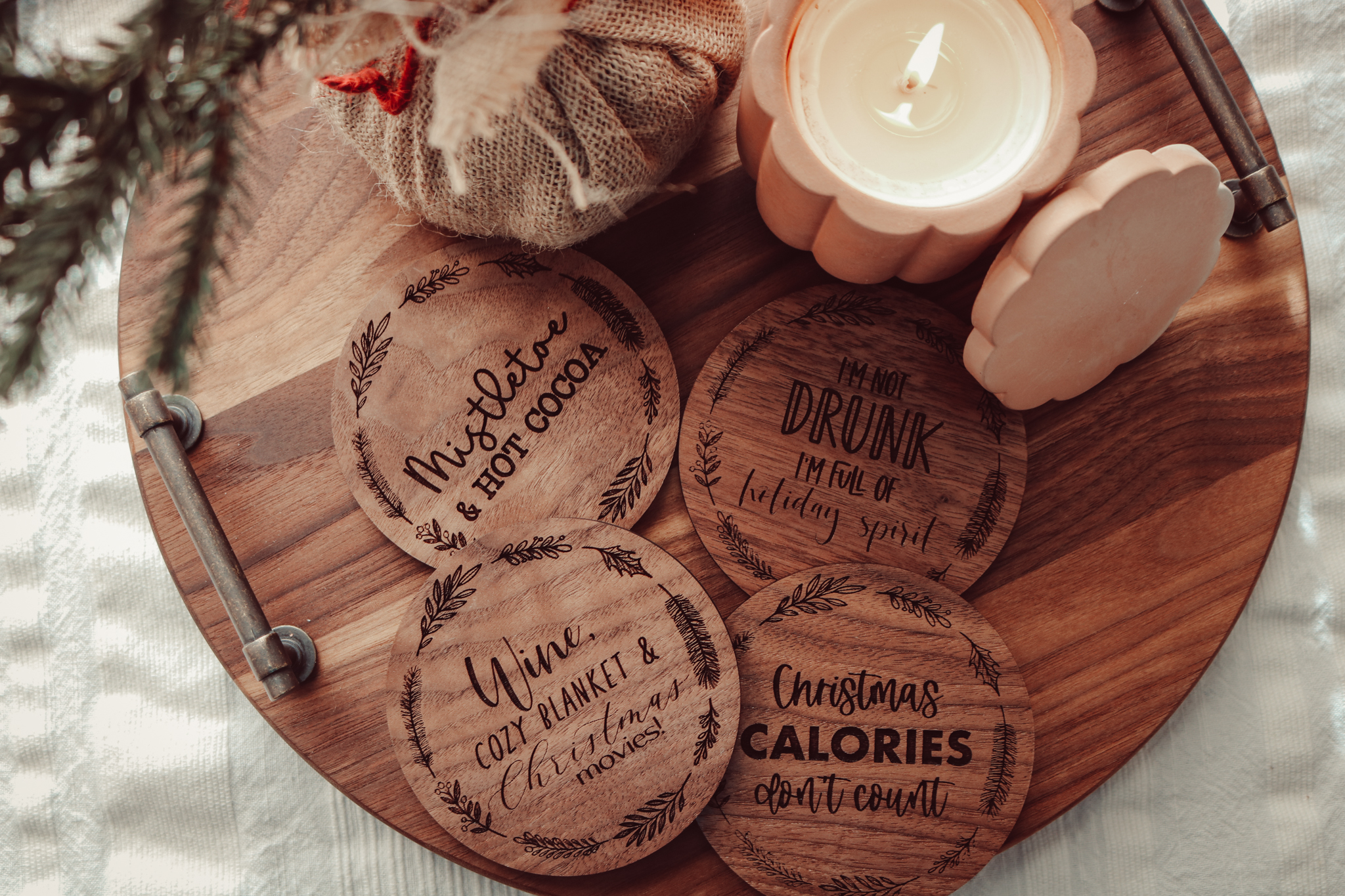 Christmas Coasters - Set of 4