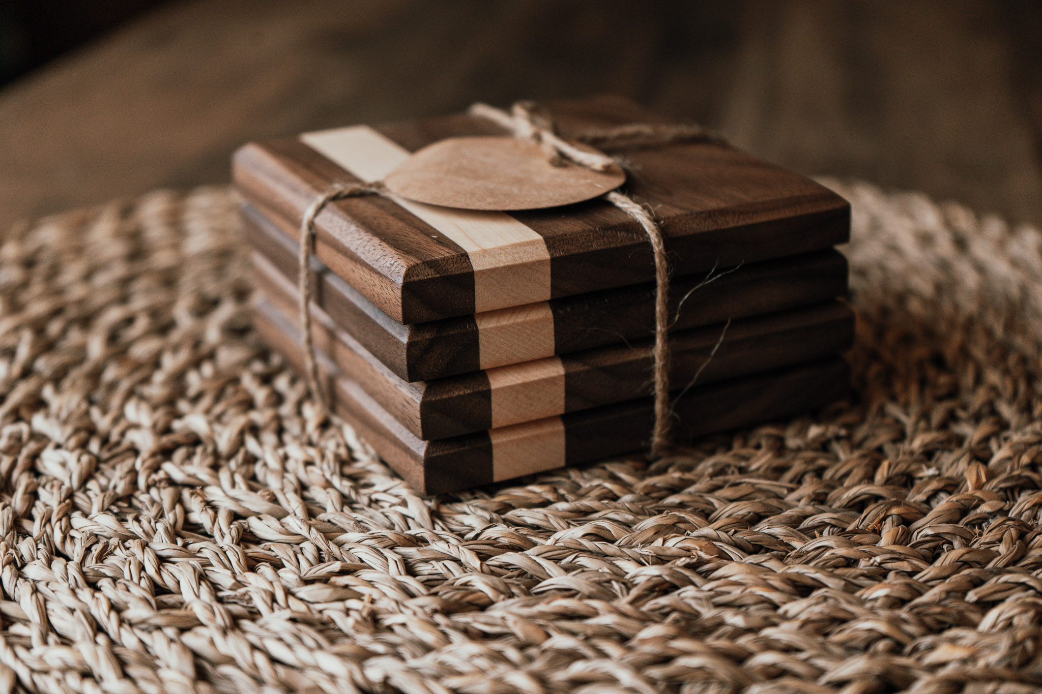 Hardwood Coasters - Set of 4