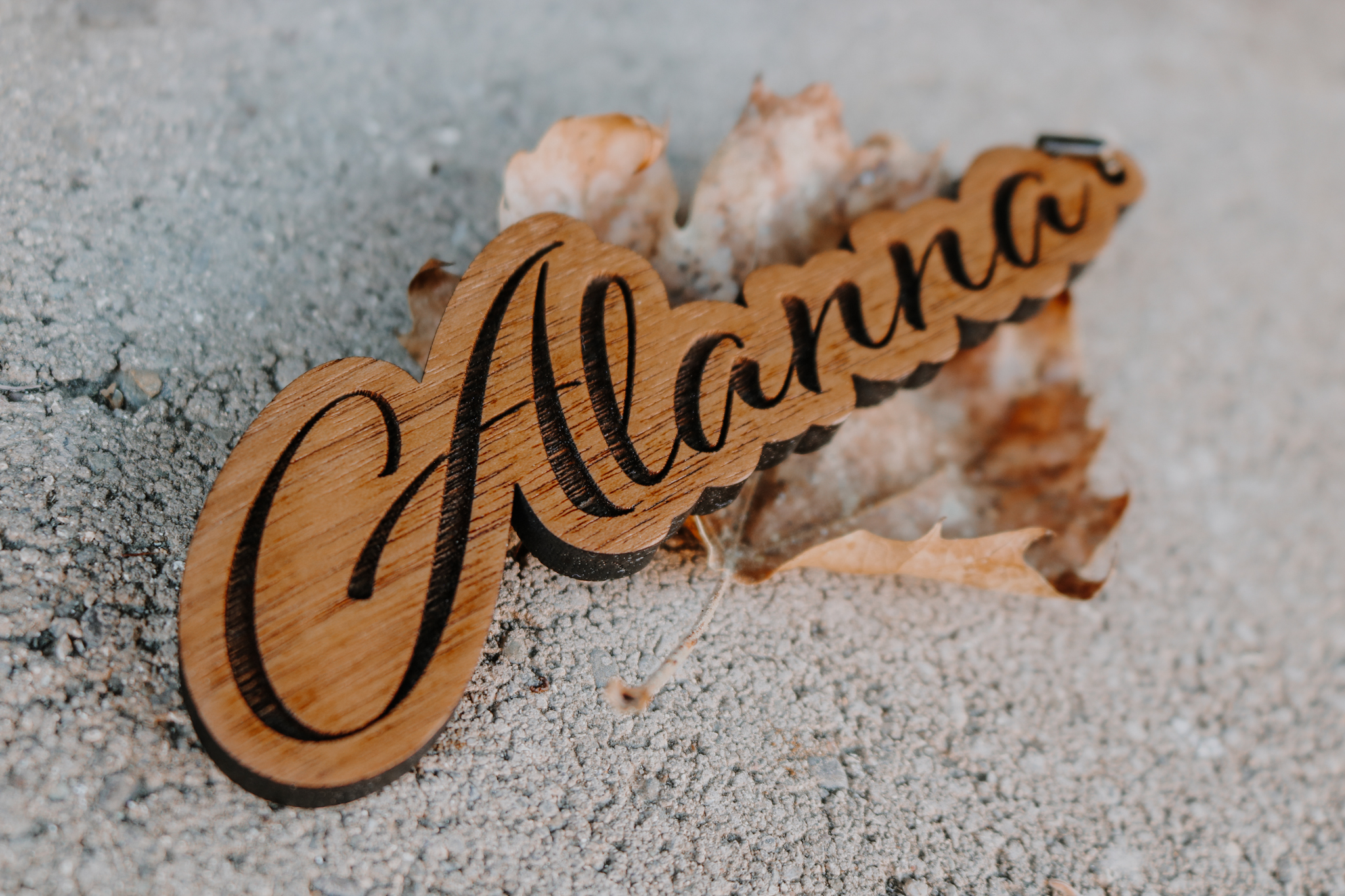 Custom Walnut Keychain