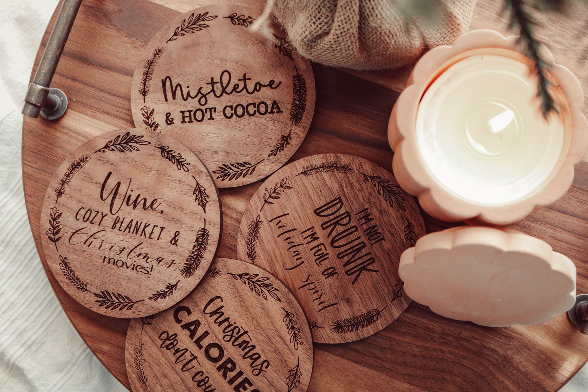 Christmas Coasters - Set of 4