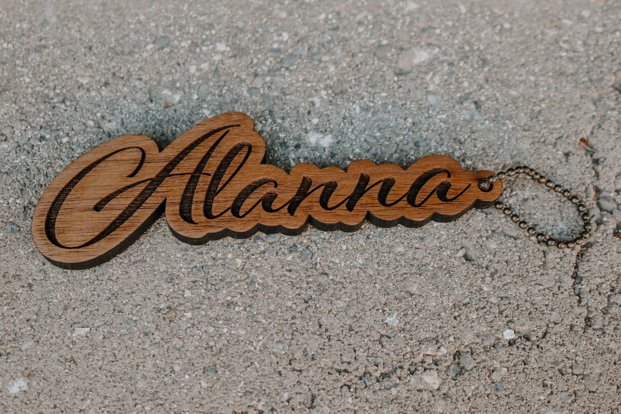 Custom Walnut Keychain