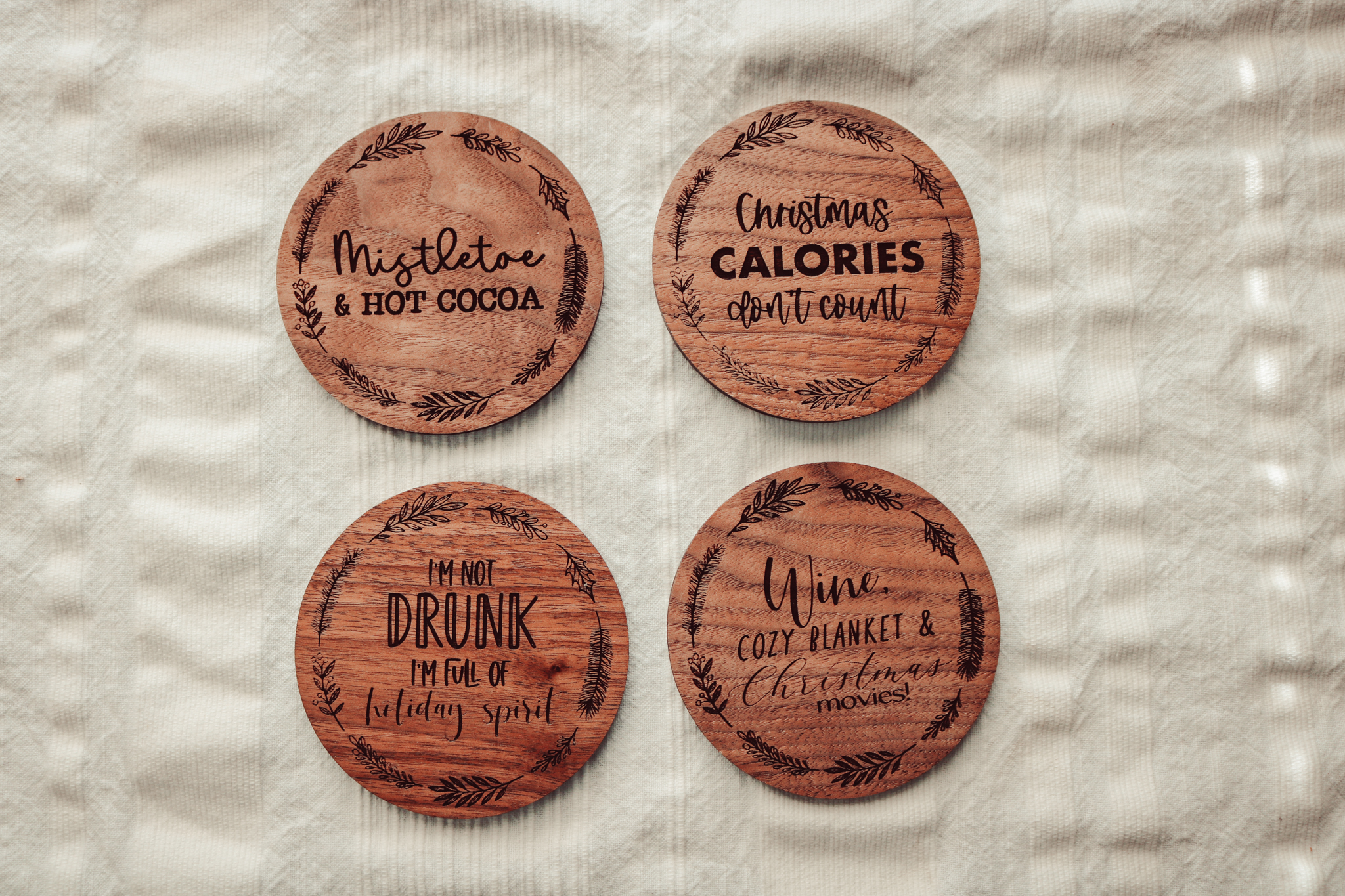 Christmas Coasters - Set of 4