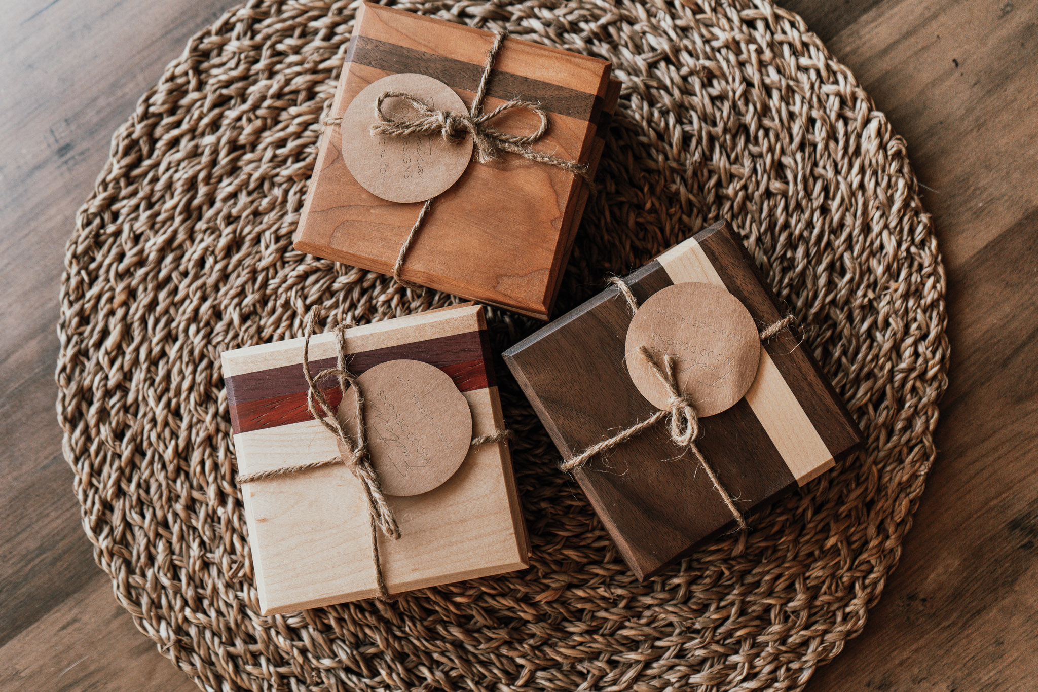 Hardwood Coasters - Set of 4