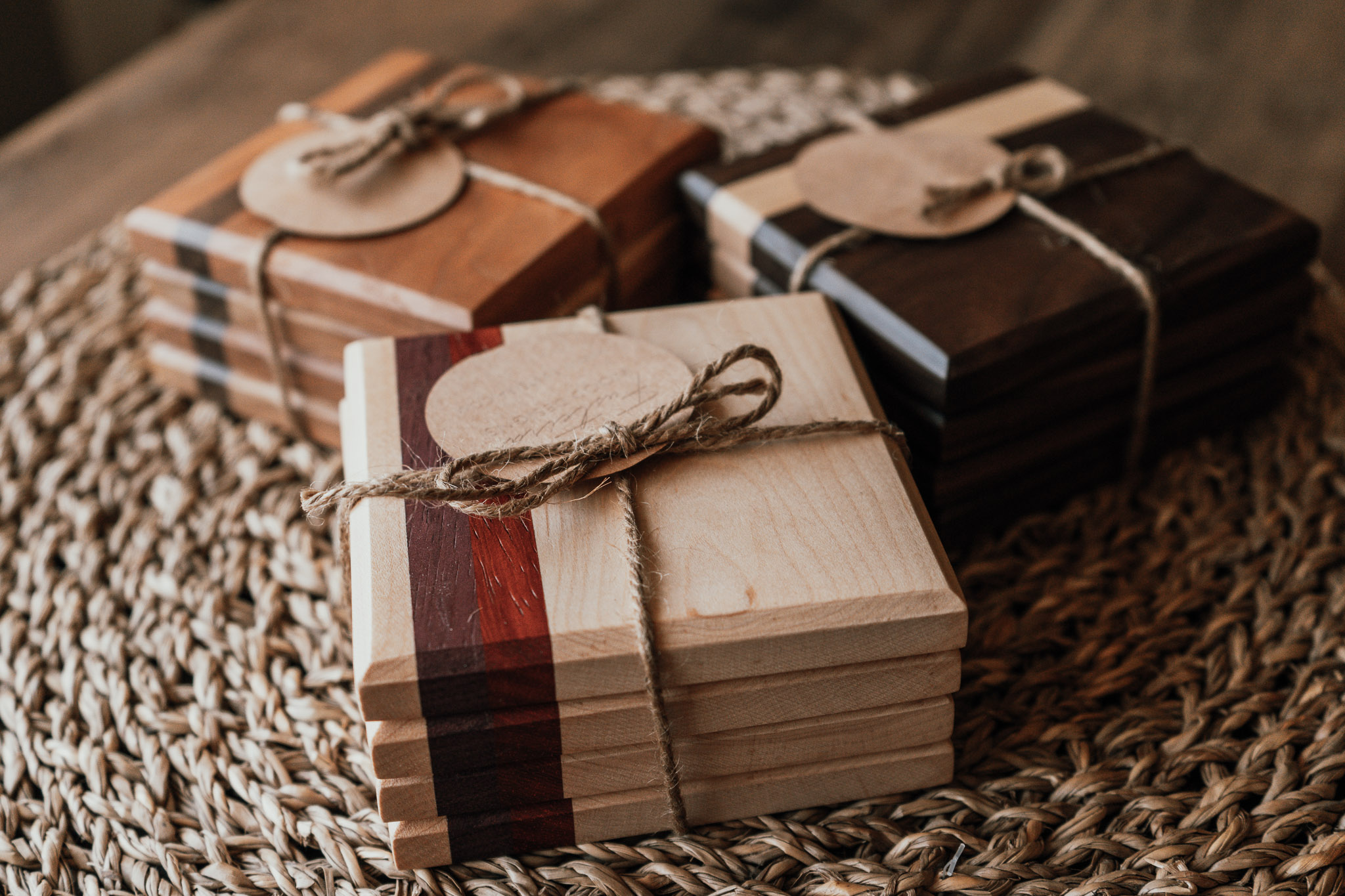 Hardwood Coasters - Set of 4