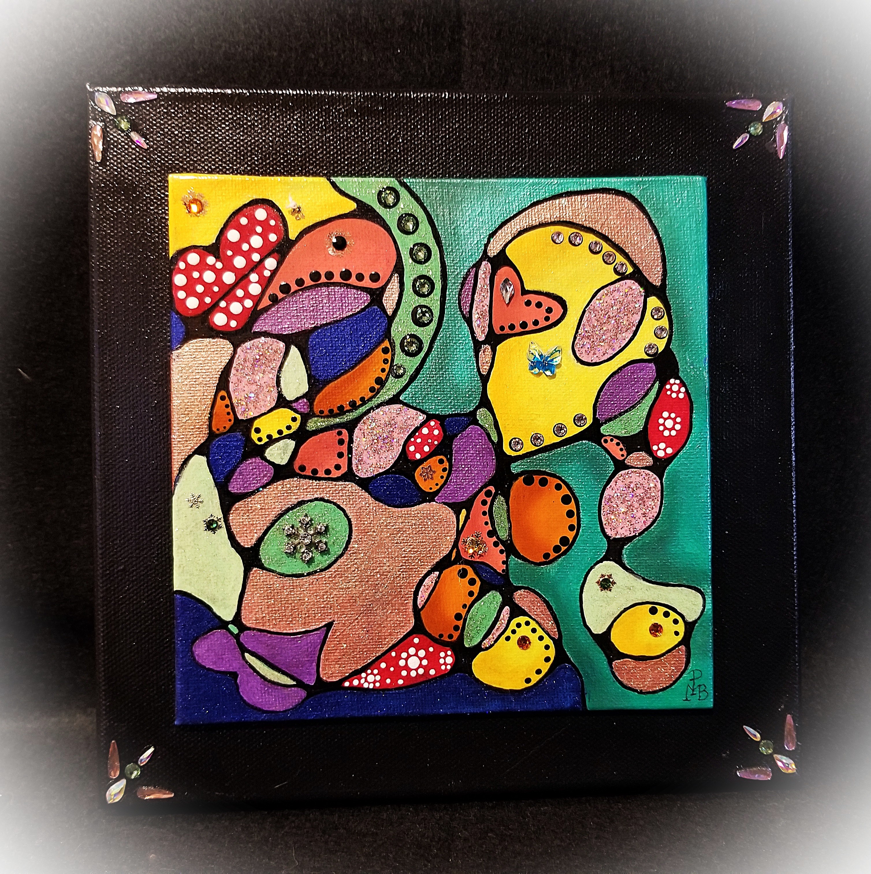 Abstract Colorful Canvas Painting