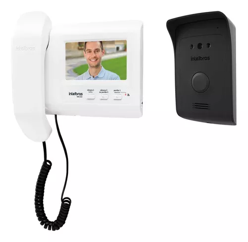 Video Porteiro Ivr 1010 Branco S/ instalação E Preto Intelbras 110V/220V 