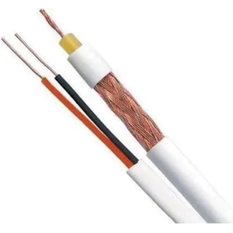 Cabo Coaxial 4mm + Bipolar Para Instalações De Câmeras CFTV 100 metros
