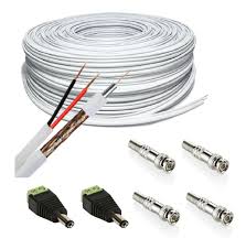 Cabo Coaxial 4mm + Bipolar Para Instalações De Câmeras CFTV 100 metros