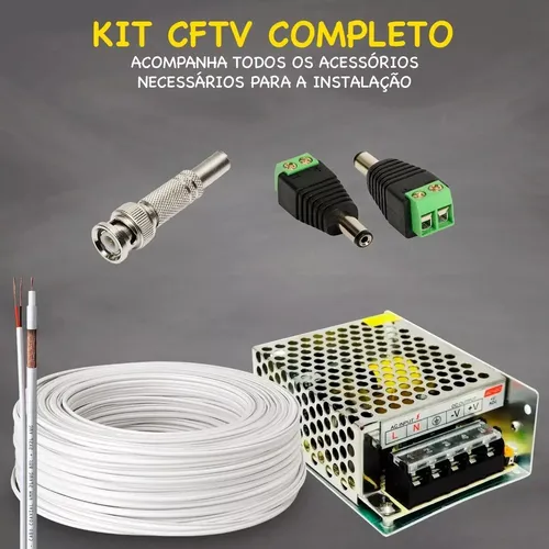 Kit 4 Cameras Importado Full Hd Monitoramento com gravação para de 10 a 30 dias